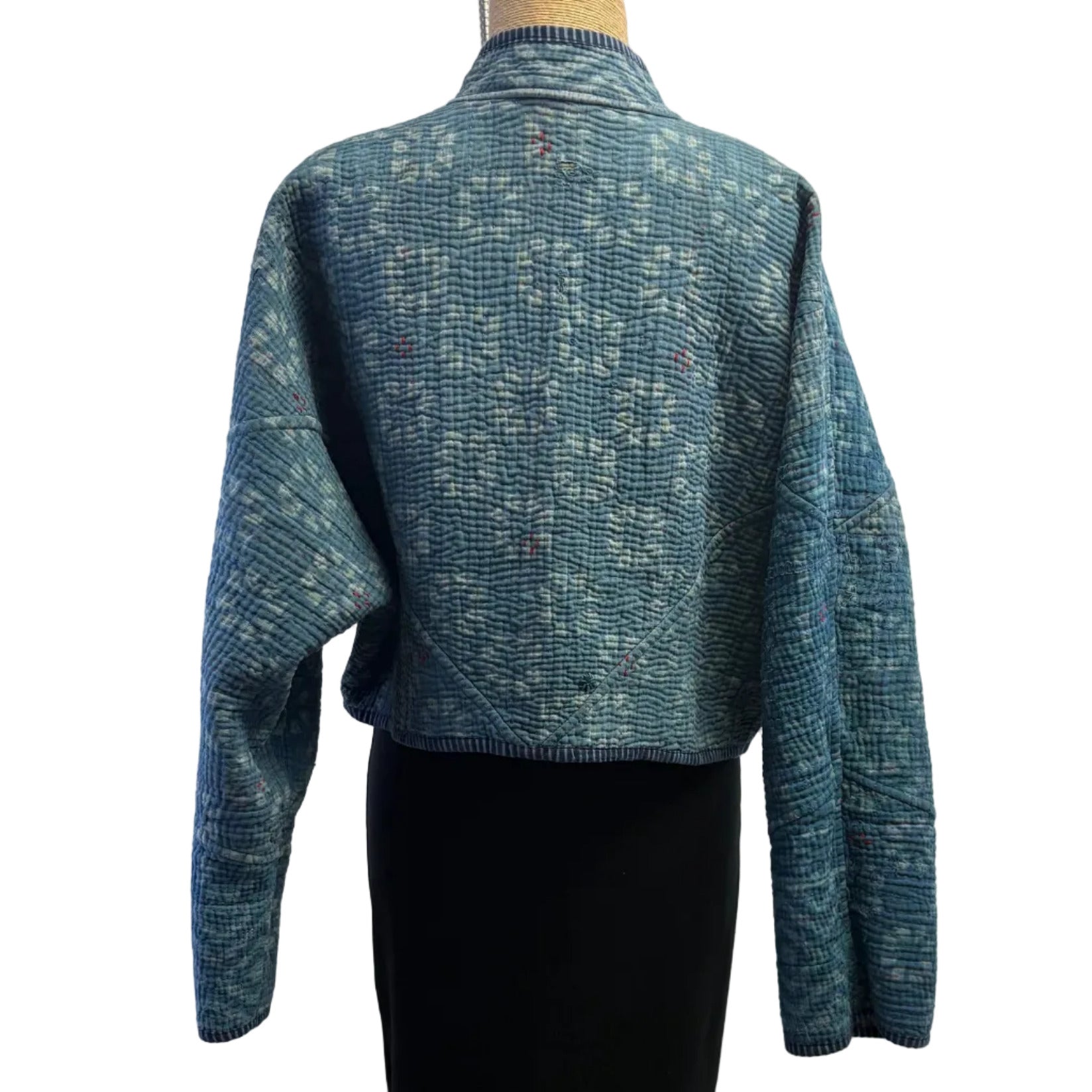NAMAI Kantha Jacket, Reversible, Kaira Indigo, Purple/Blue, S/M