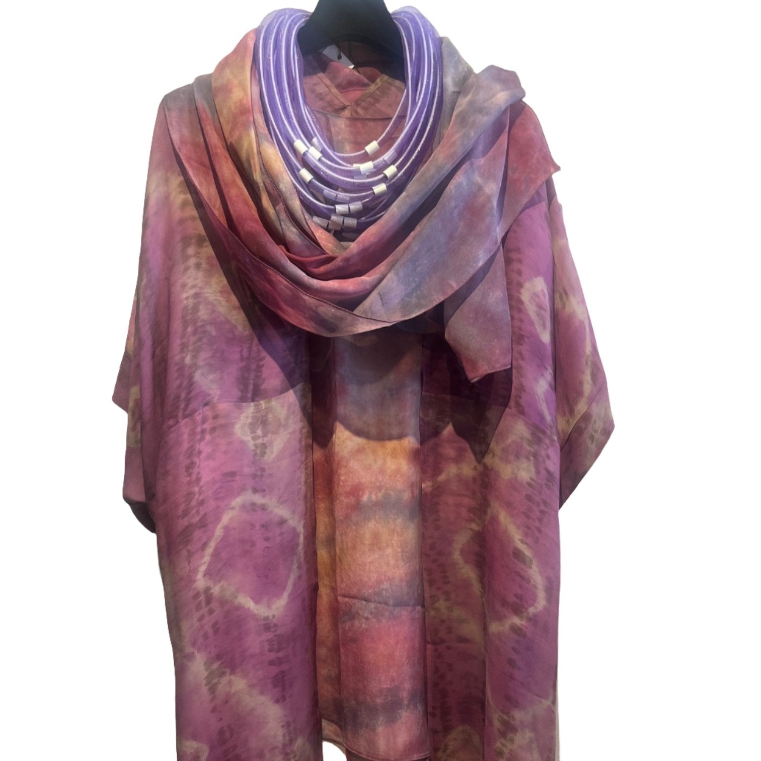 Teri Jo Summer Kimono, Mulberry, Fits M-XL