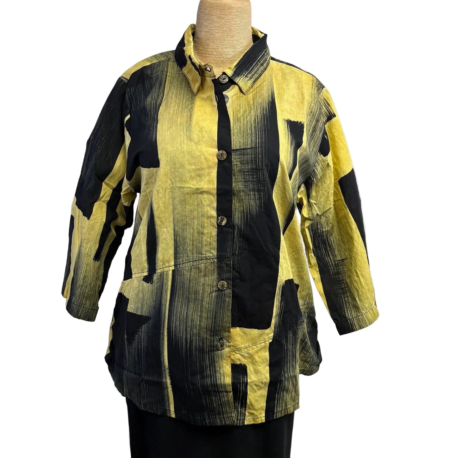 Adverb Shirt, Short Enough, Mustard/Black S & M
