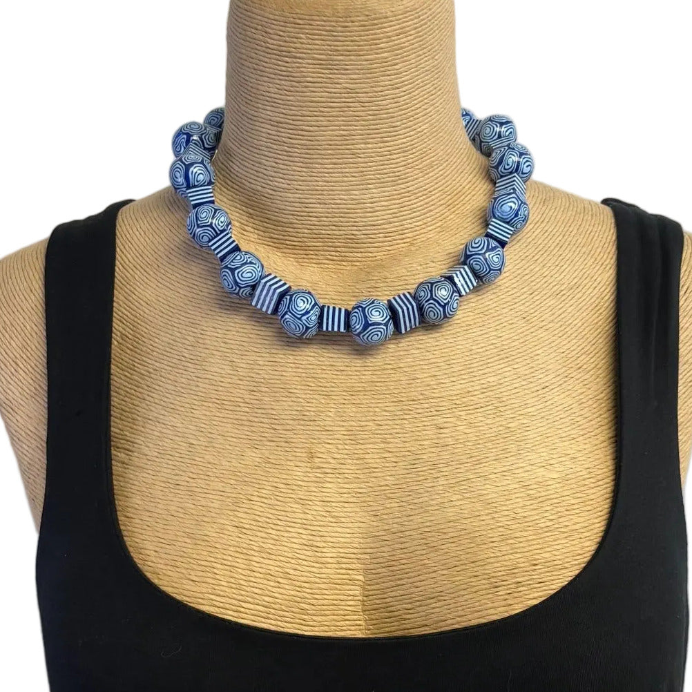 Dawn Siebel Choker, Jelly Roll & Layer Cake, Royal and Light Blue