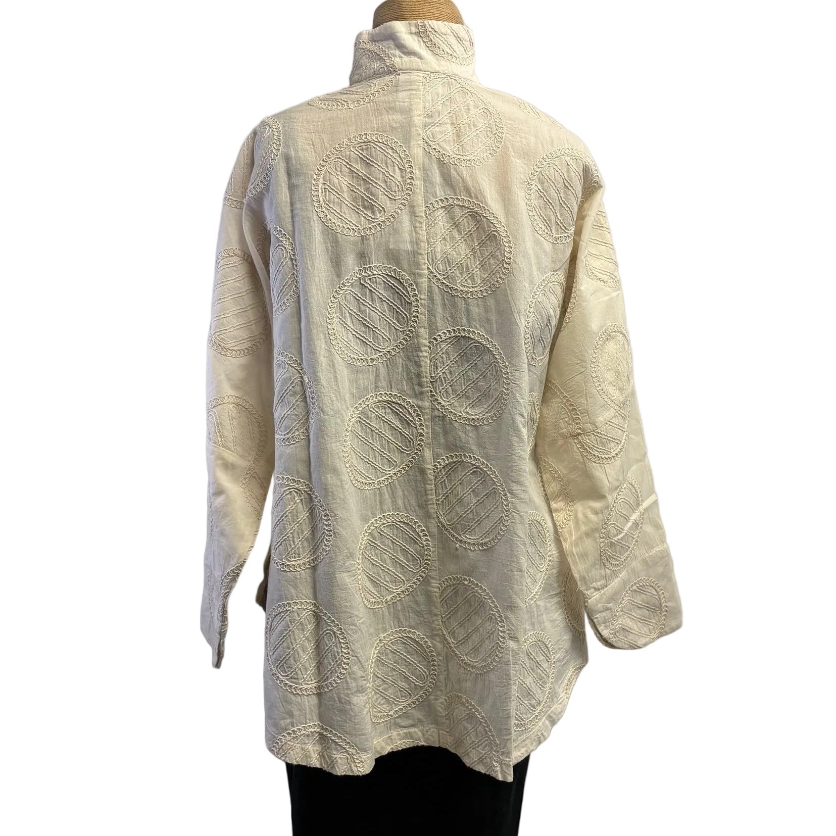 M Square Shirt, Circular, Ivory S, M & L