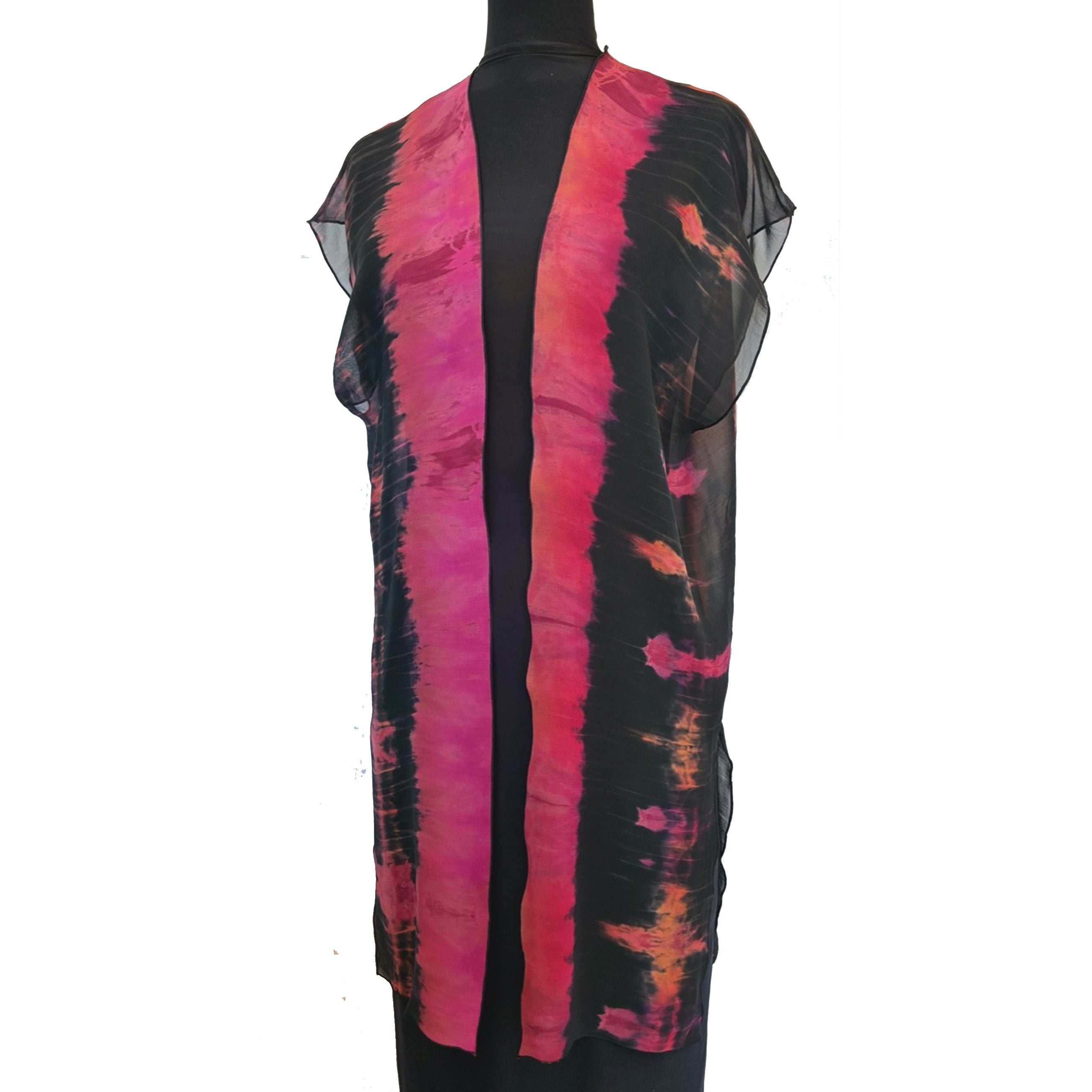 Doshi Vest, Shiori-Dyed Floating, Fire Brick, M/L