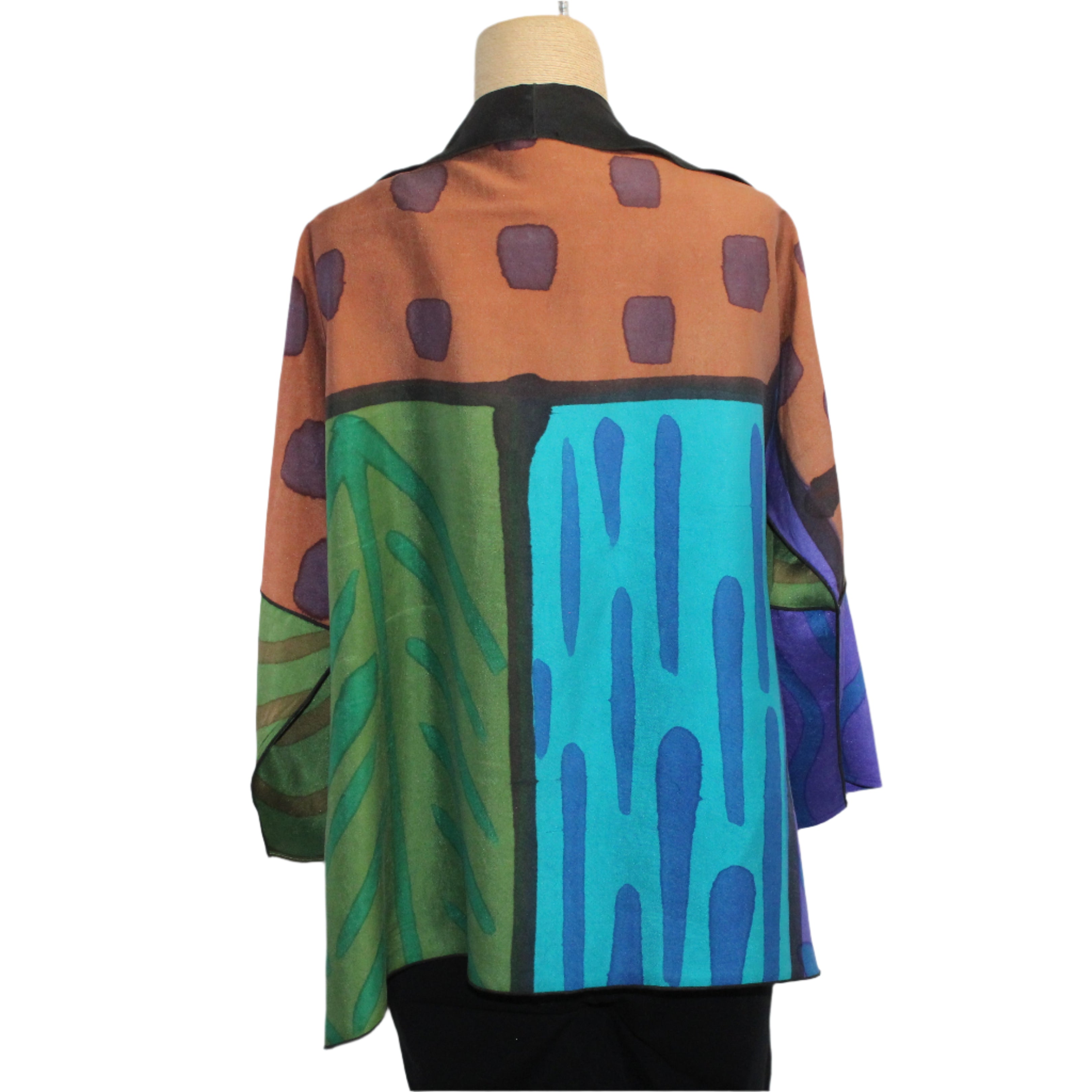 Kay Chapman Jacket, Origami, Purple/Rust/Turquoise M
