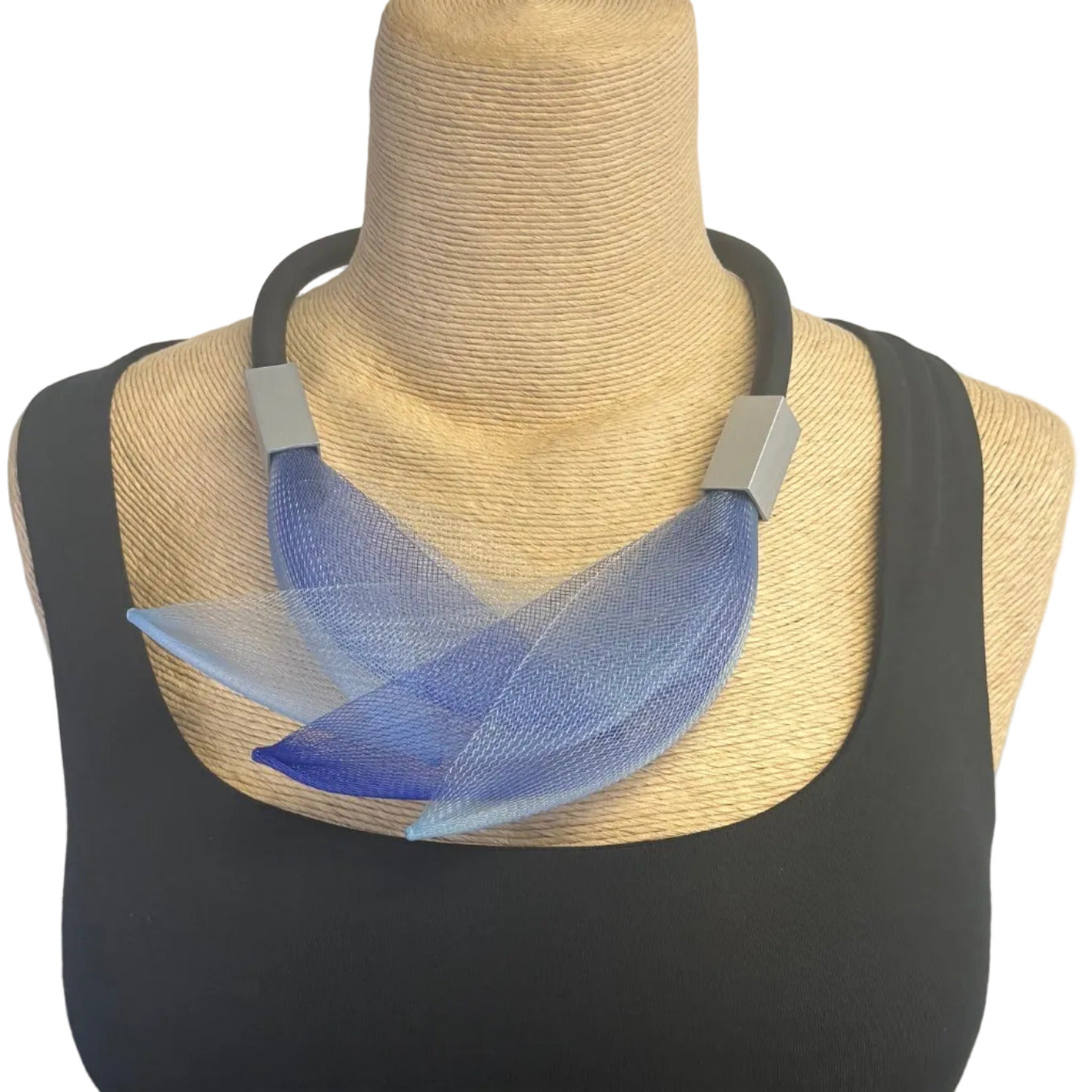 Christina Brampti Necklace, Mesh, Wings, Blue/Silver