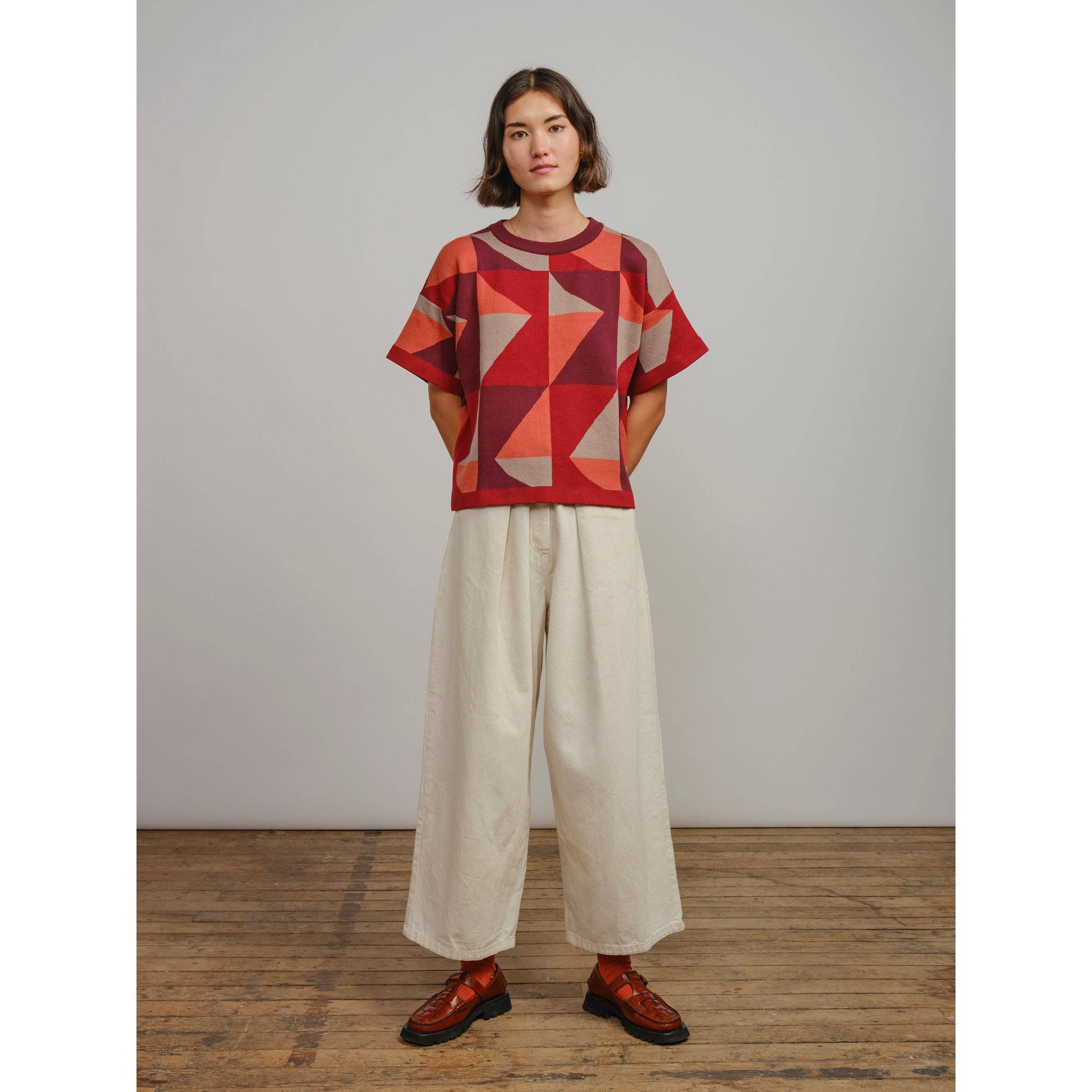 The Endery Tee, Calder, Redwood, Red/Orange/Burgundy/Grey