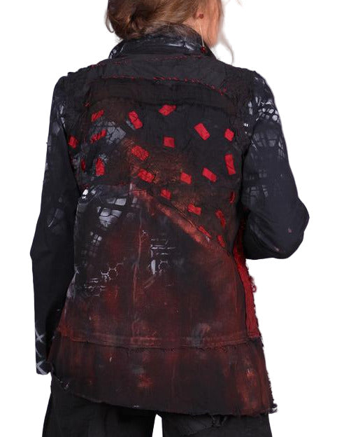 Tatiana Palnitska Jacket, Beauty Of The Draw, Red/White/Black, XS