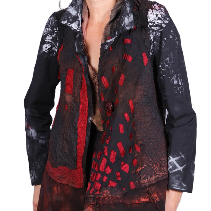 Tatiana Palnitska Jacket, Beauty Of The Draw, Red/White/Black, XS