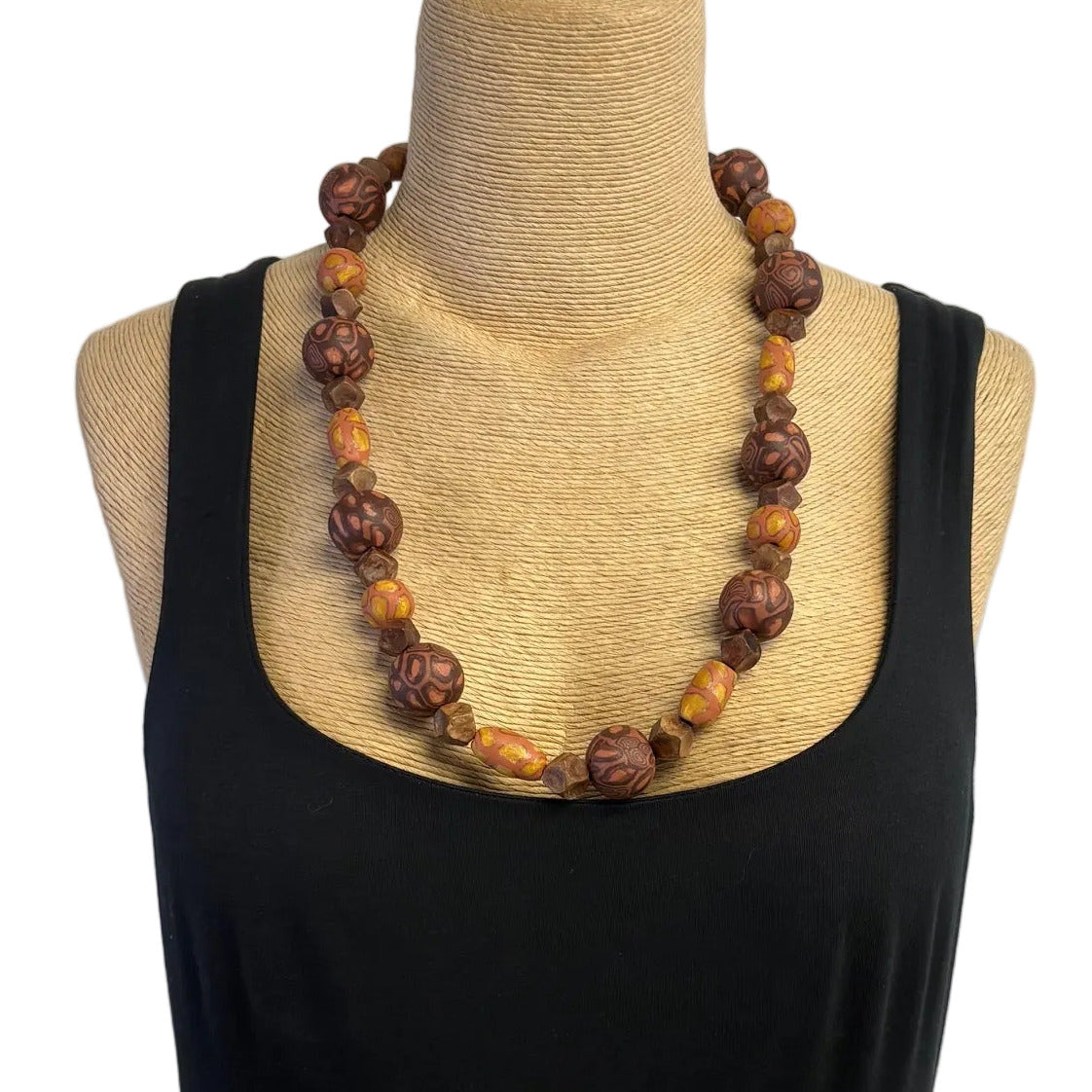 Dawn Siebel Necklace, Sundae, Chocolate/Caramel/Gold