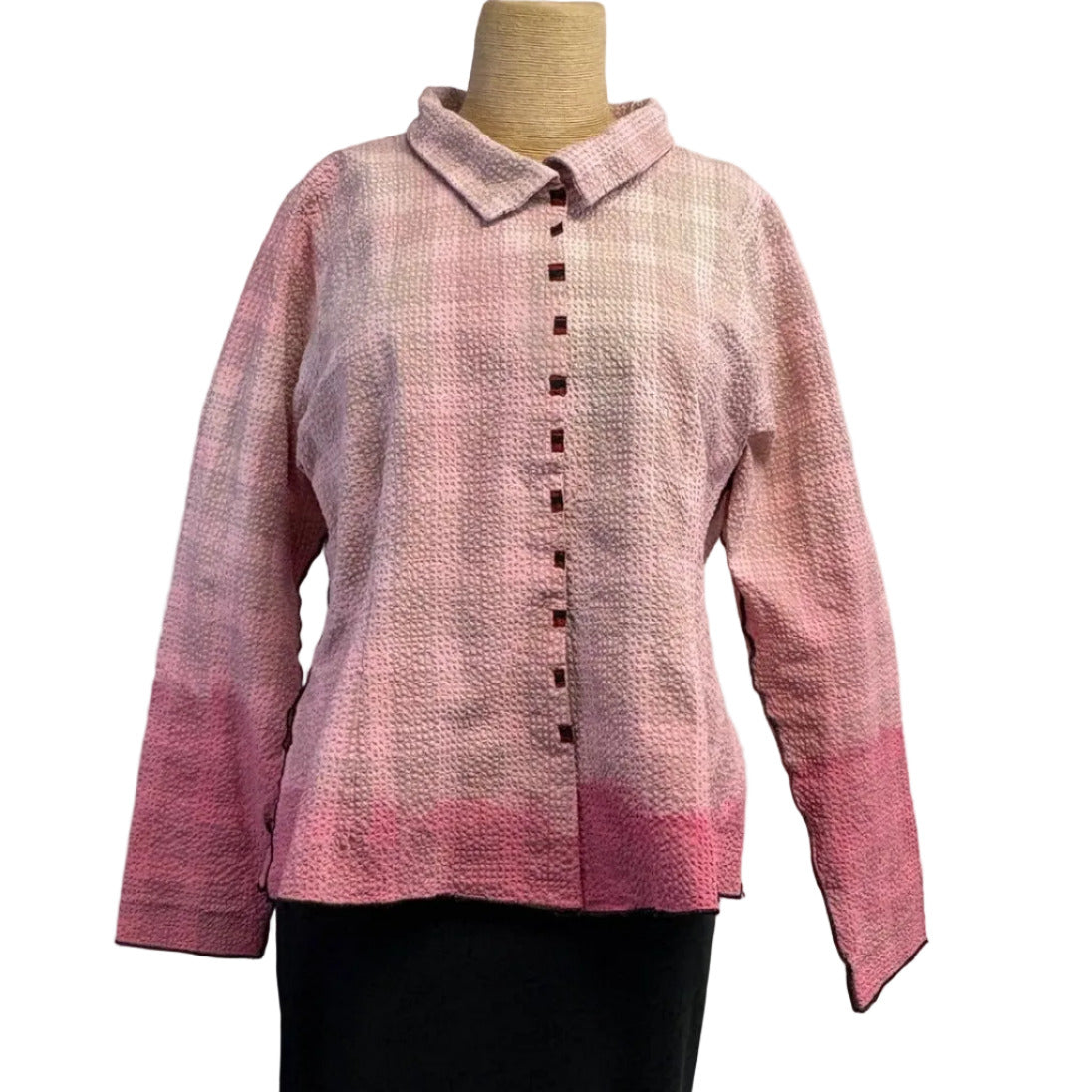 Deborah Cross Shirt, Pink Ombre, S