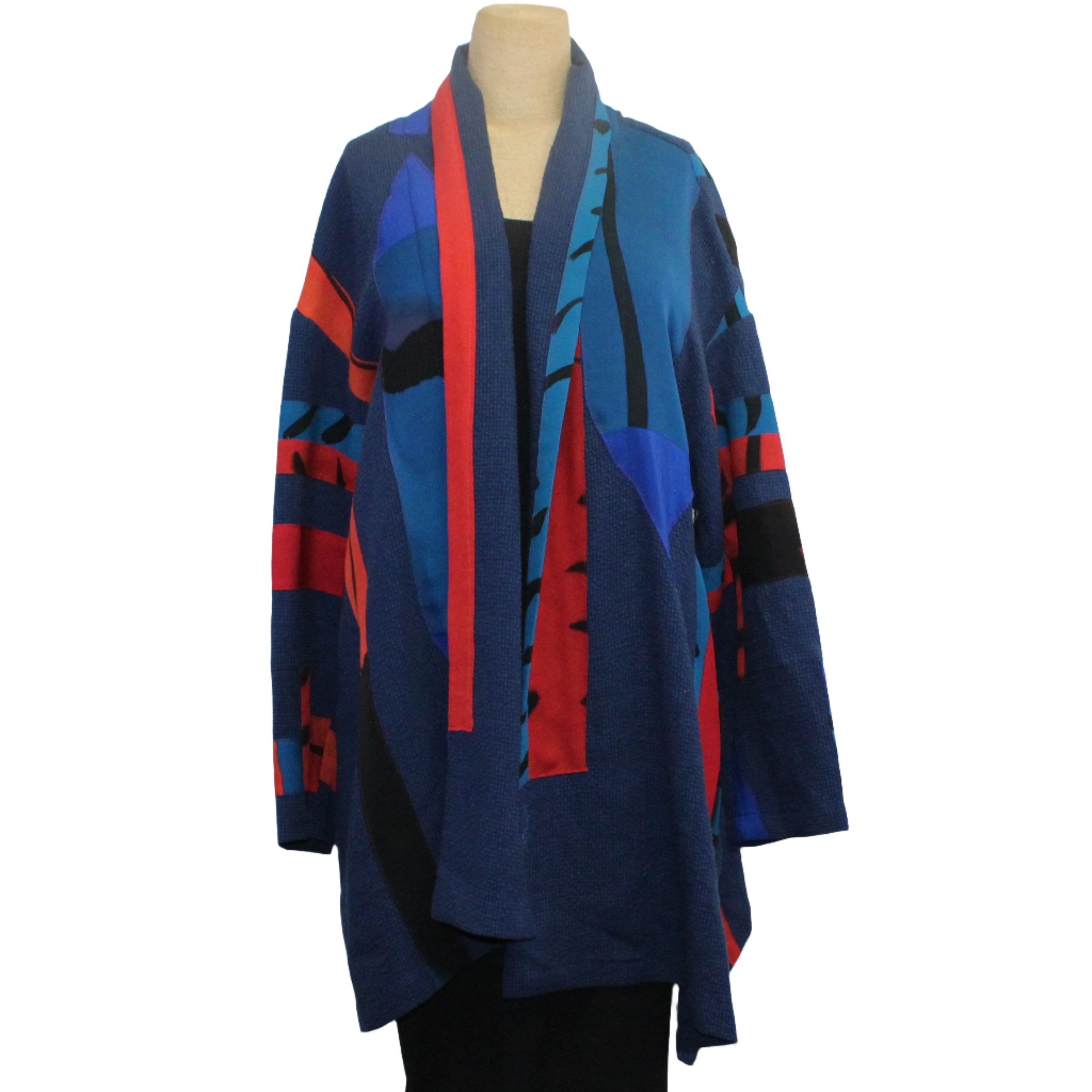 Catherine Bacon Coat, Mosaic Kyoto, Indigo/Blue/Red XL/XXL