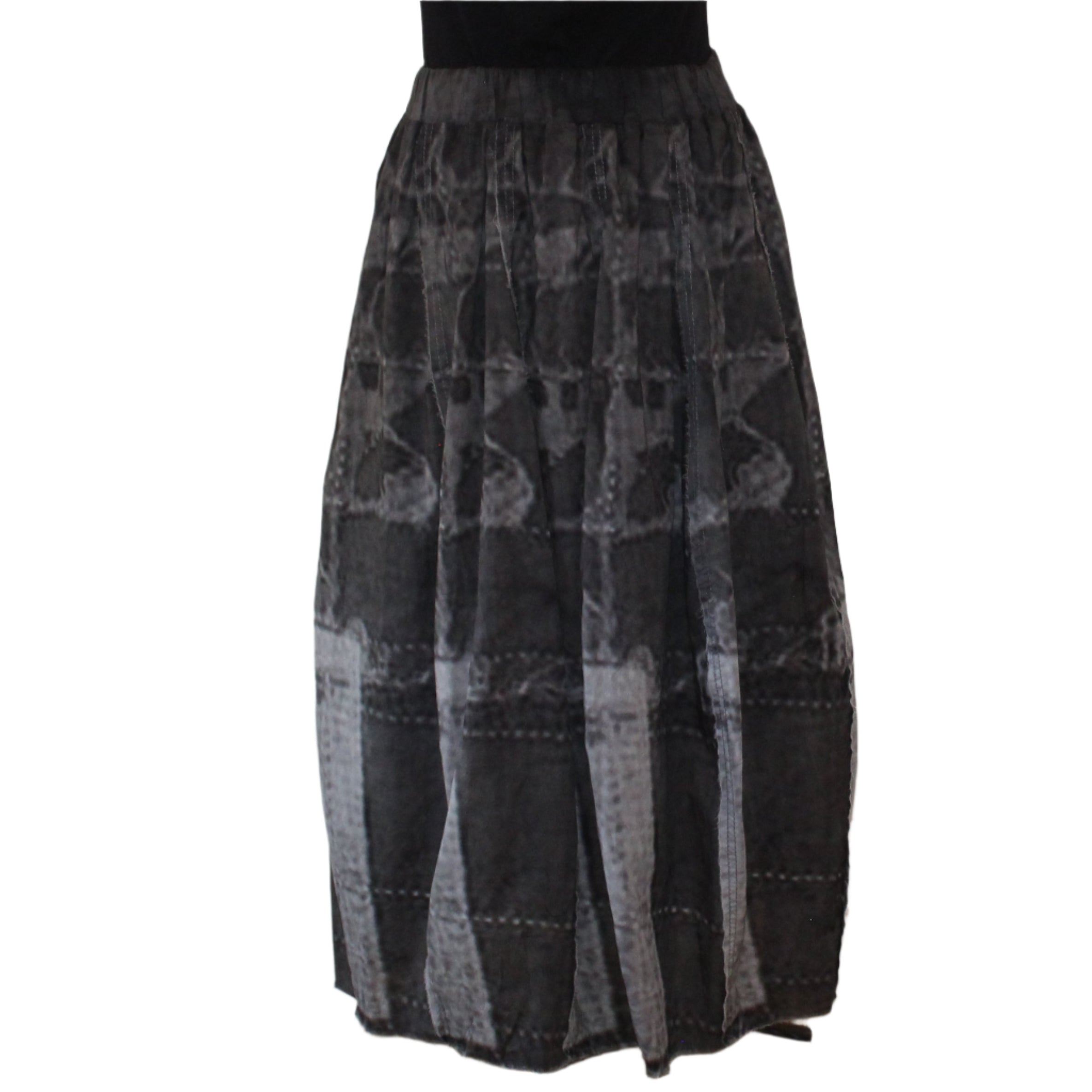 Loyko Skirt, Windows, Grey/Black/White, S