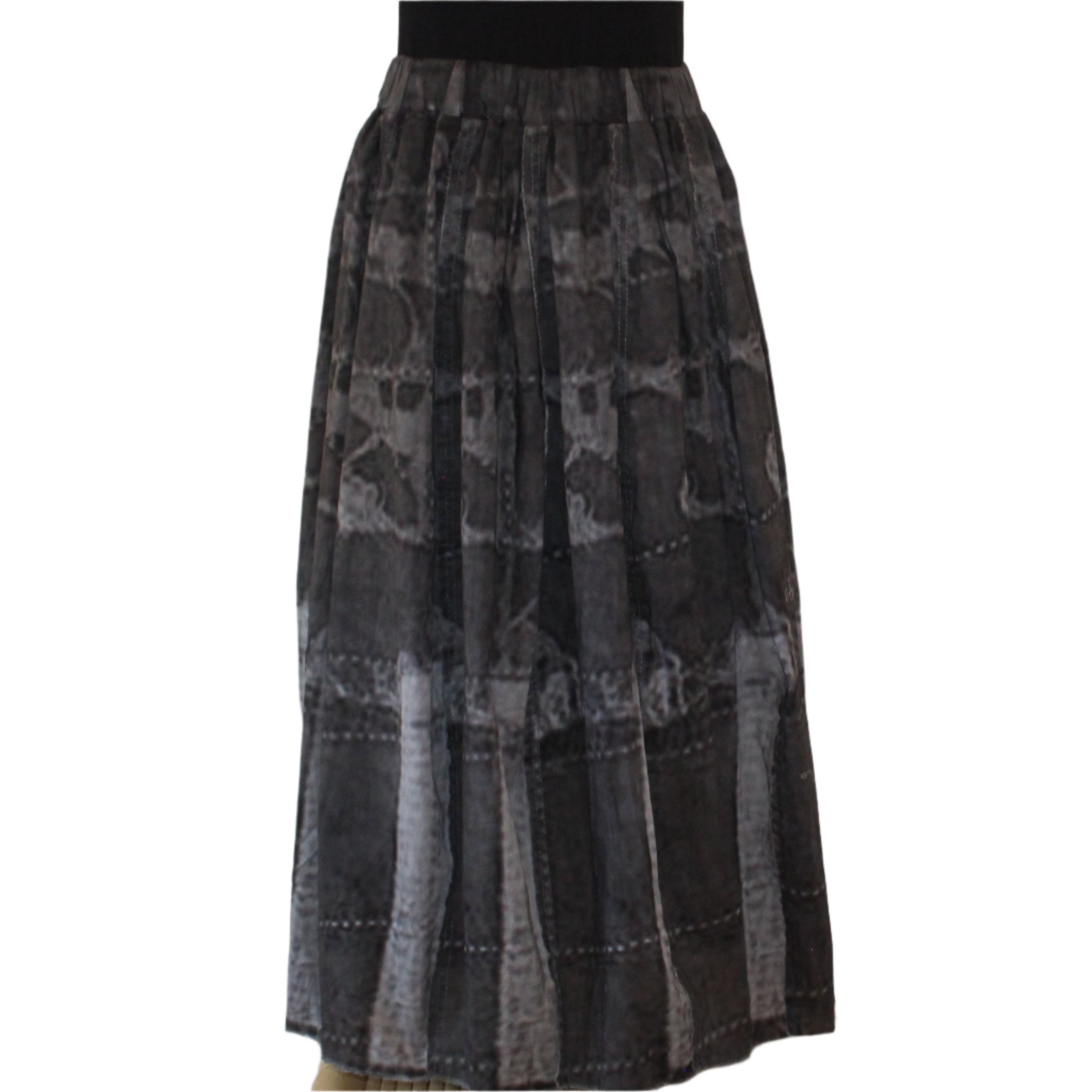 Loyko Skirt, Windows, Grey/Black/White, S