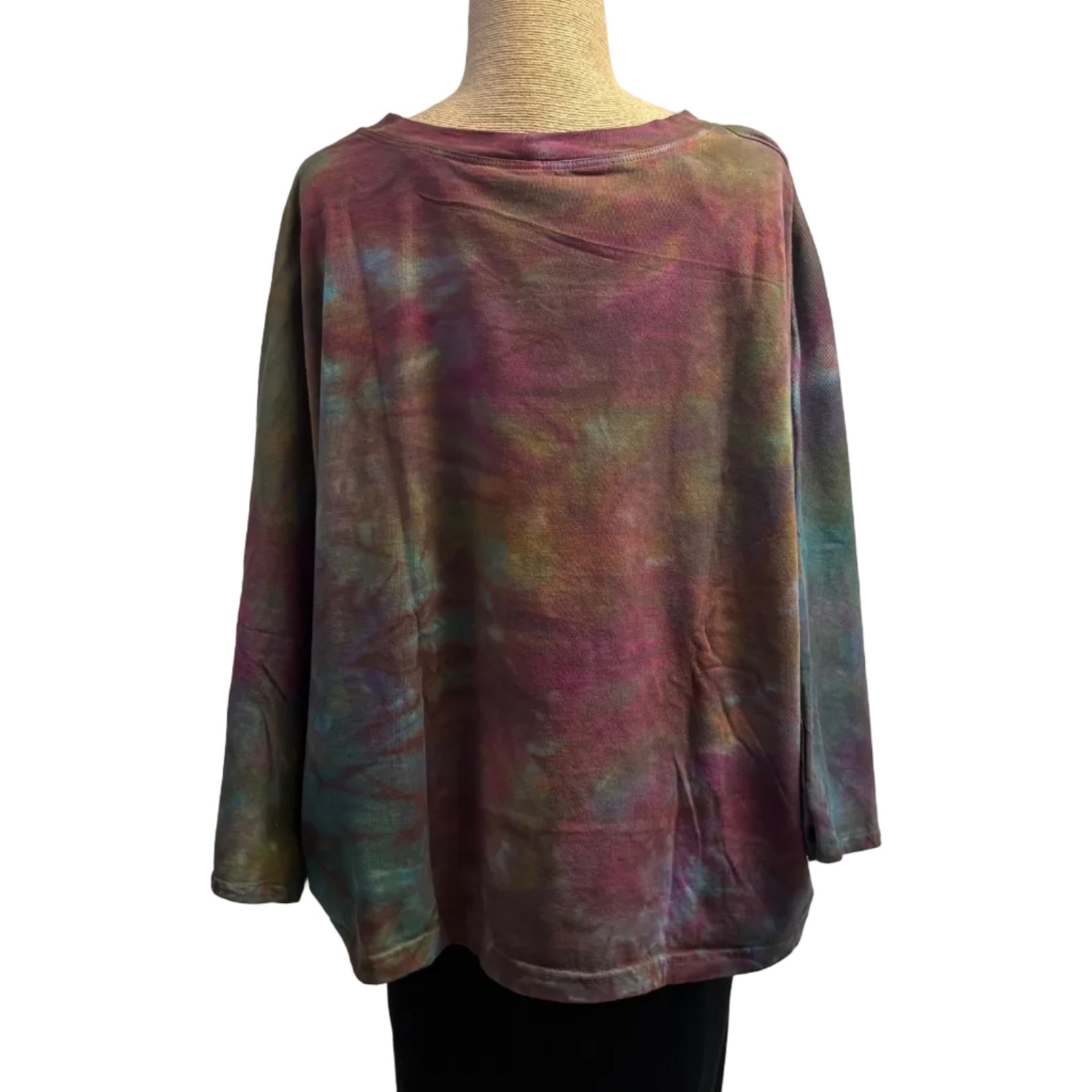 Cynthia Ashby Pullover, Reid Graphic, Essence, Green/Gold/Fuchsia/Turquoise M/L