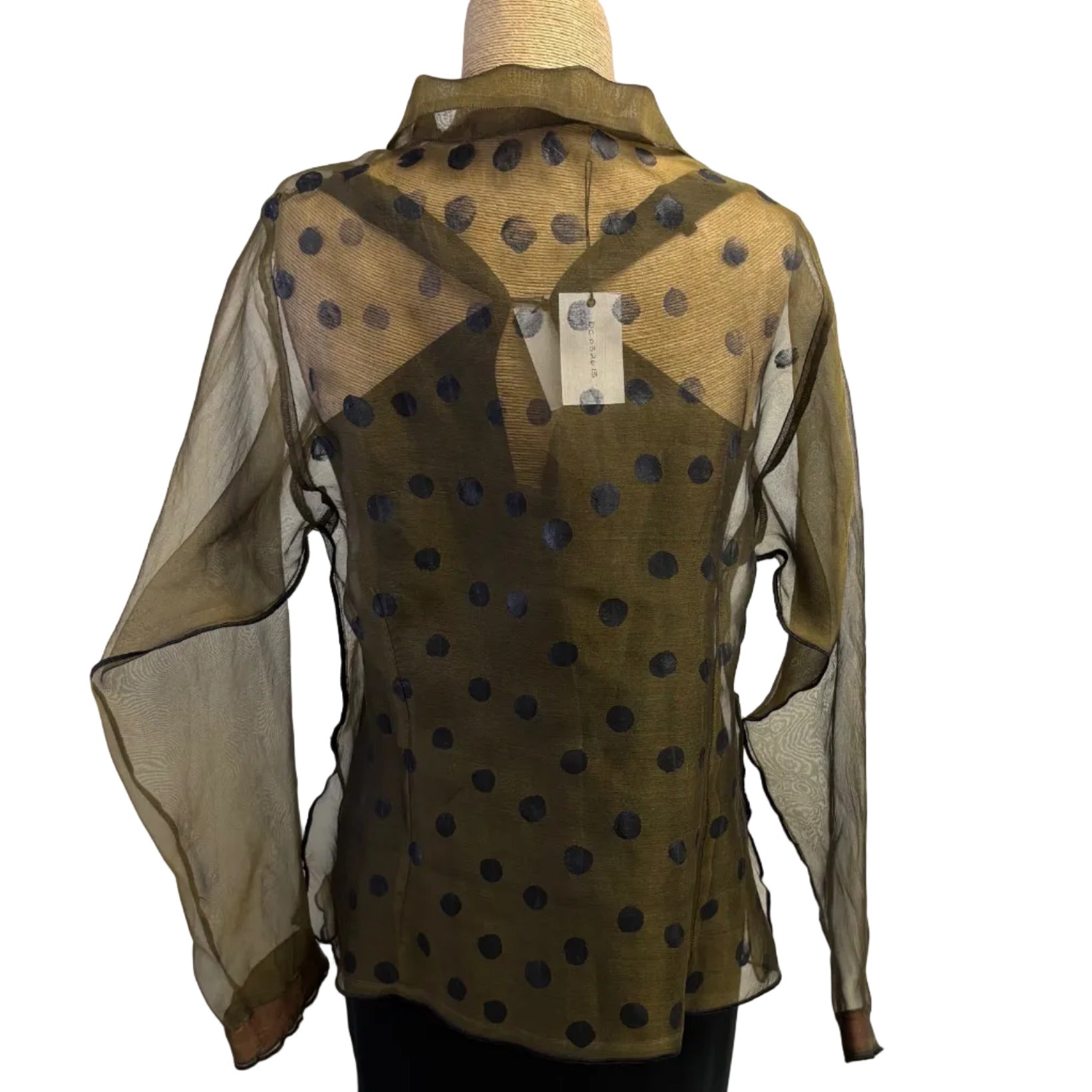 Deborah Cross Shirt, Olive/Black, S