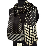 Judith Bird Scarf, SilkSingles, Black/White Ivory Edging