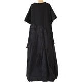 Loyko Dress, Tulip, Short Sleeves, Black, XL