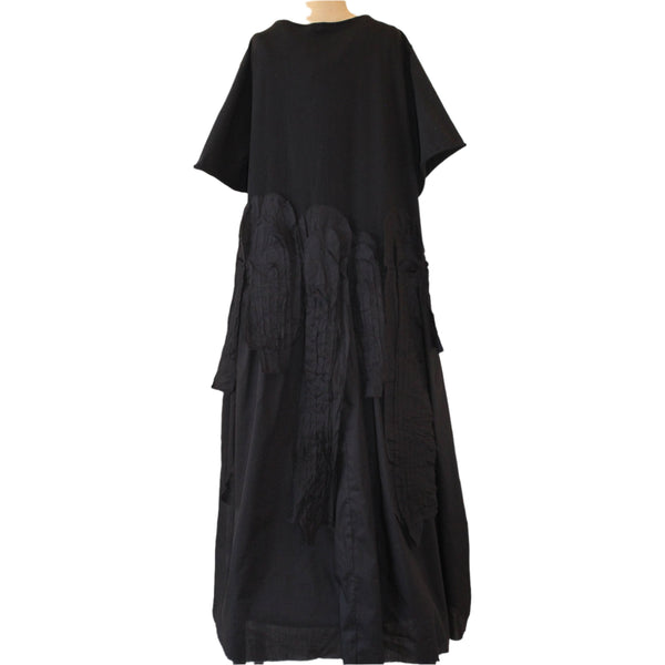 Loyko Dress, Tulip, Short Sleeves, Black, XL