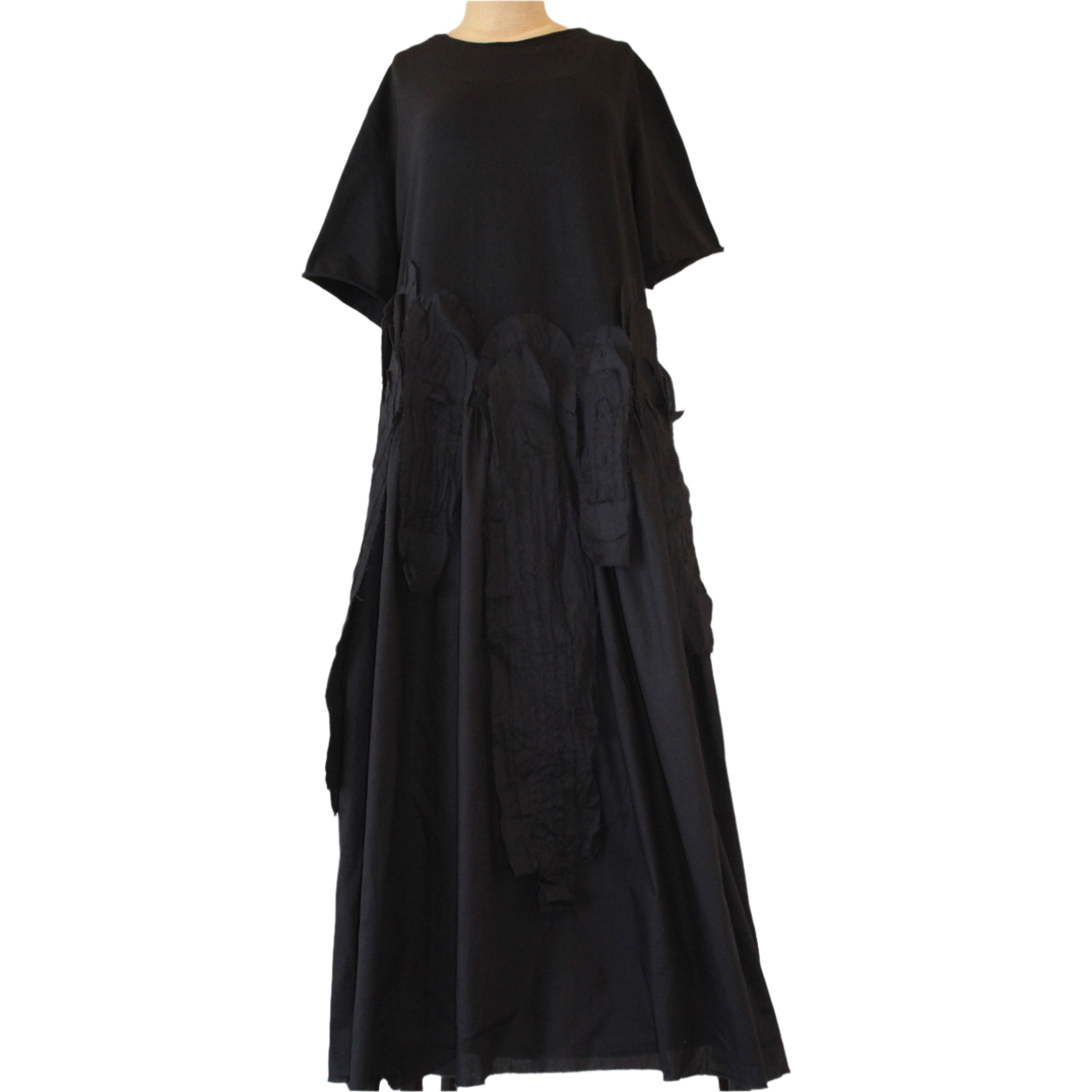 Loyko Dress, Tulip, Short Sleeves, Black, XL