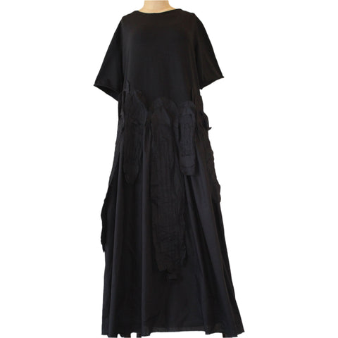 Loyko Dress, Tulip, Short Sleeves, Black, XL