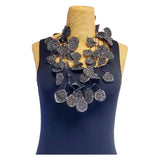 Annemieke Necklace, Batik, Black/White Polka Dot