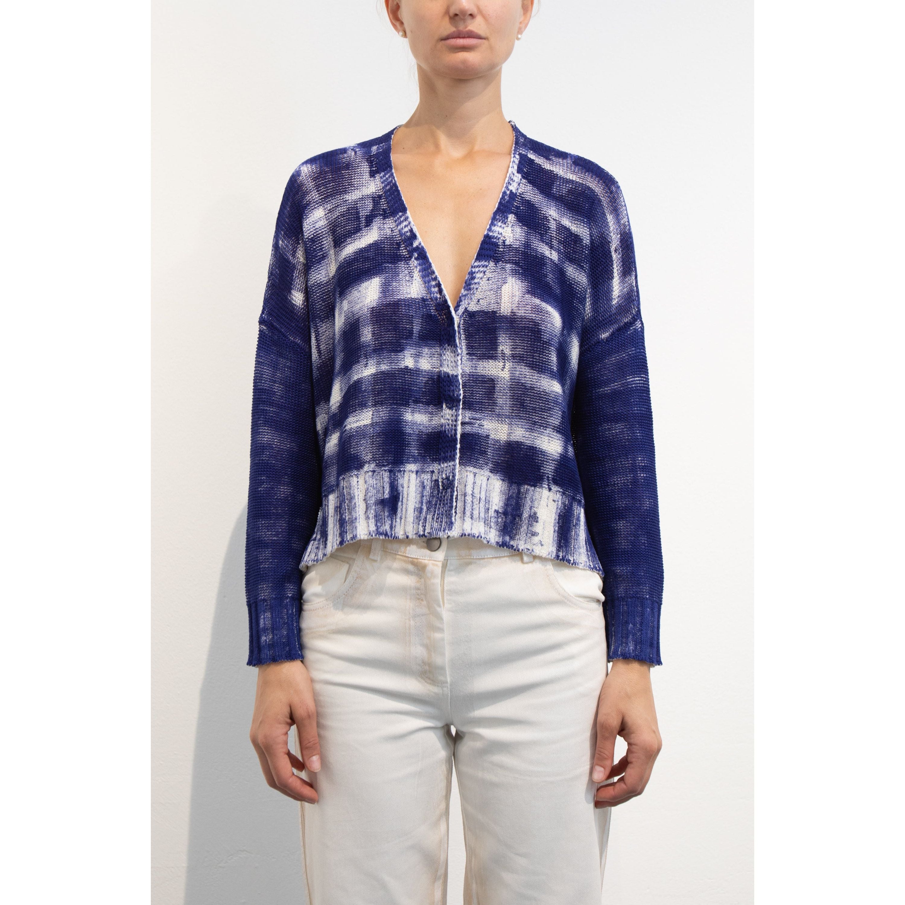 Pier Antonio Gaspari Cardigan, Blue/White S
