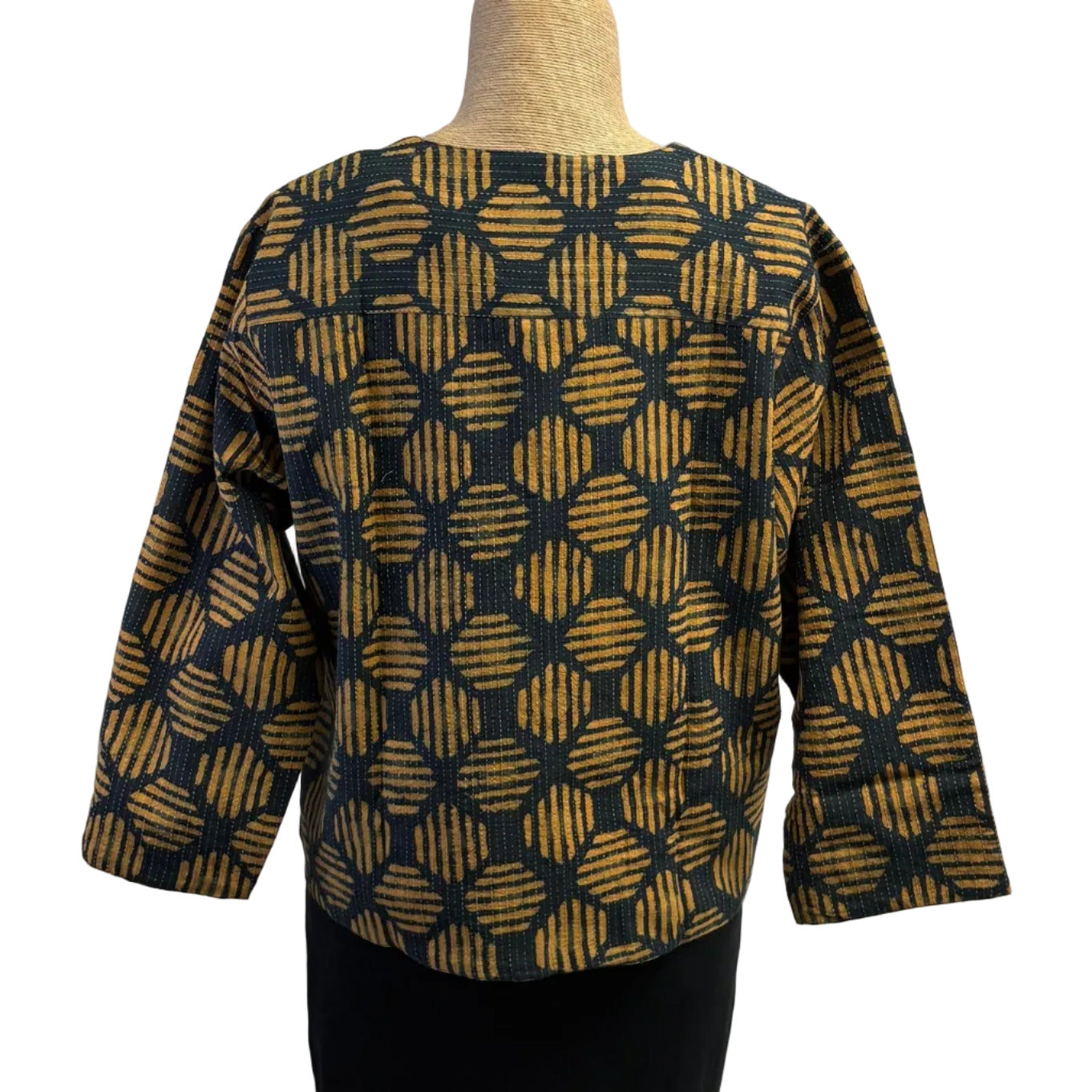 Yaza Jacket, Reversible Patchwork, Mustard/Teal, XS