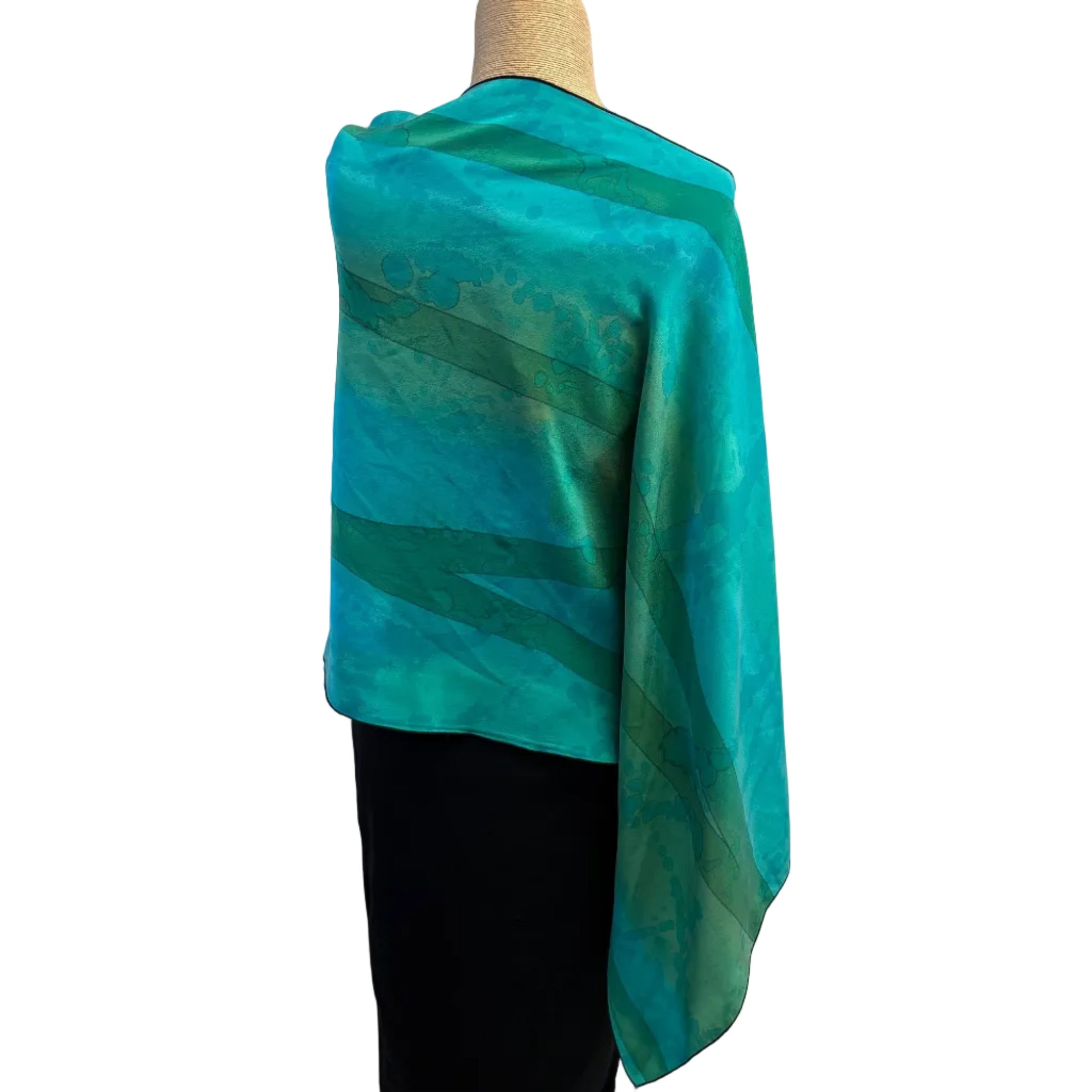 Kay Chapman Poncho, Splatter, Seafoam, OS