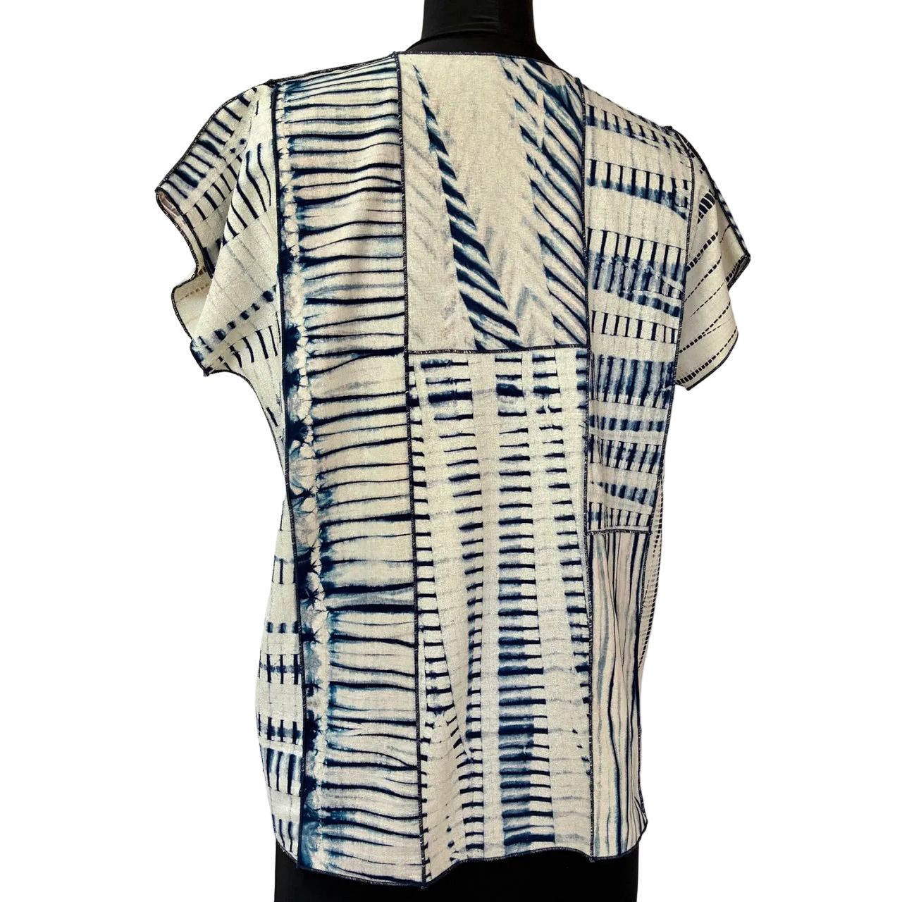 Doshi Top, Rhythm, Indigo, Indigo/White, S/M