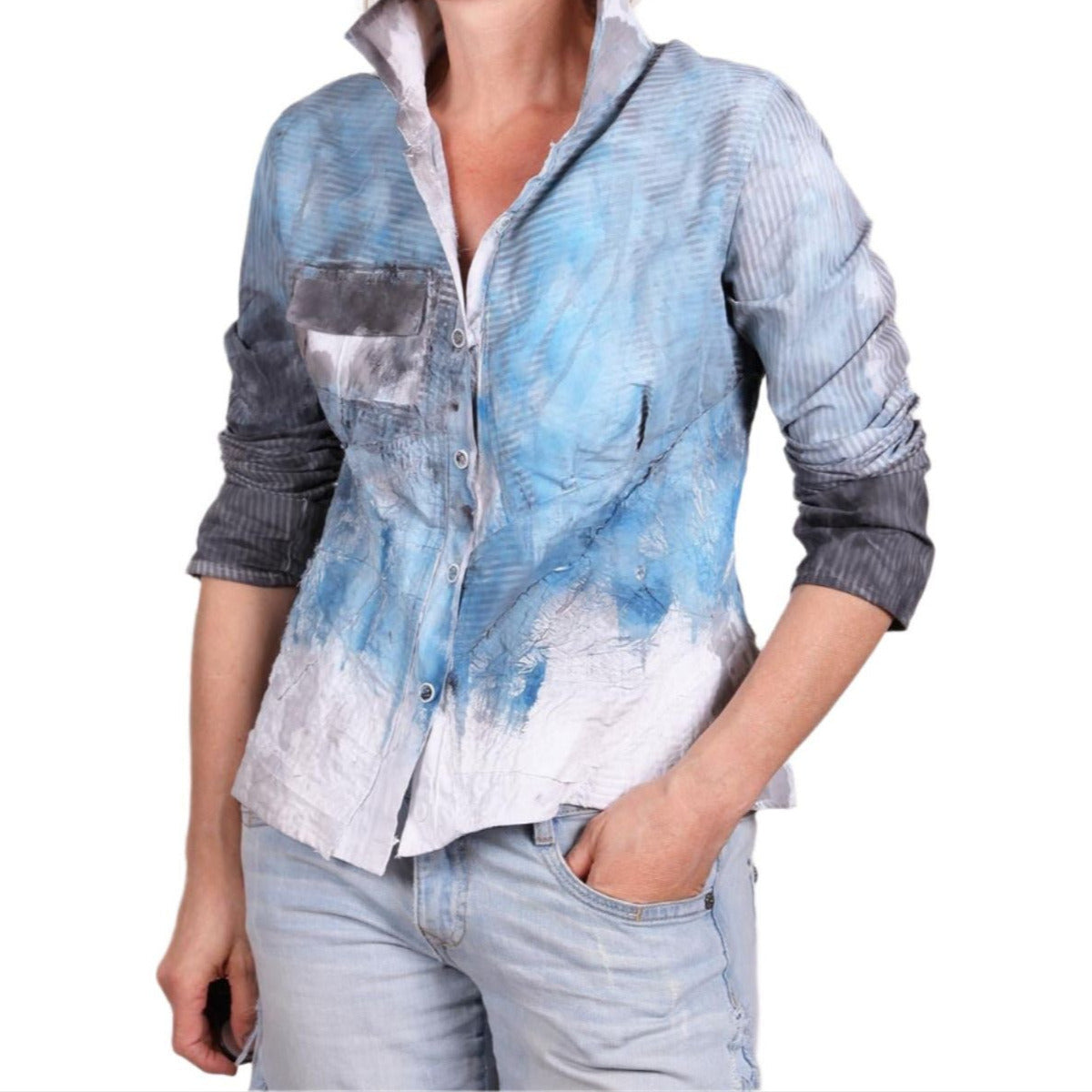 Tatiana Palnitska Jacket, Coolest Blue Blazes, White/Blue/Grey XS