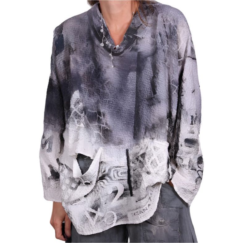 Tatiana Palnitska, Fade Out To Fun, Gray with a bluish tint/White/Black M-XL