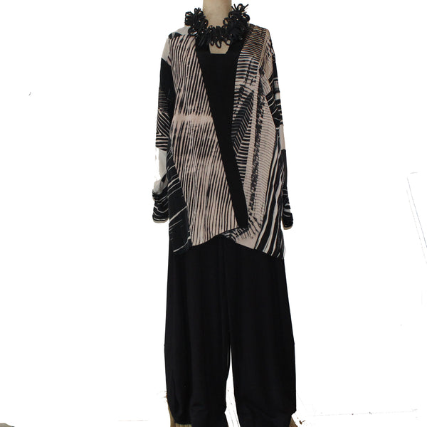 Doshi Jacket, Opening Night, Black & Ivory, M/L