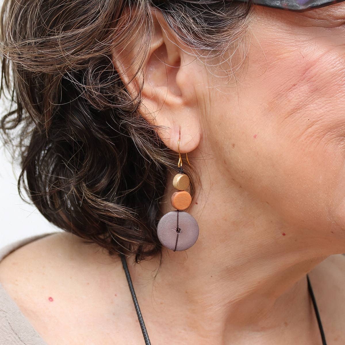Sylca Designs Drop Earrings, Cerelia Splendor, Rust