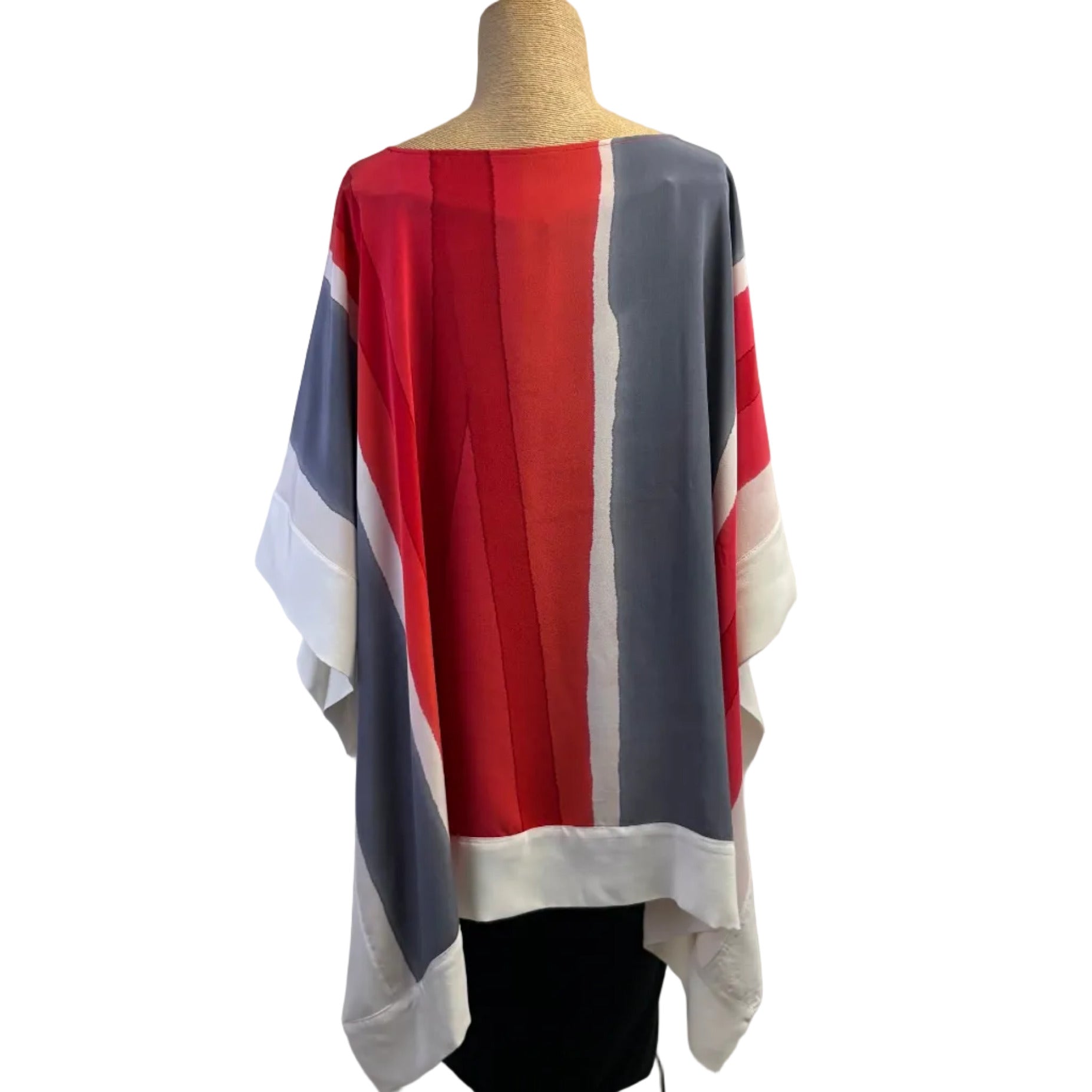 Kay Chapman Tunic, Elia, White/Gray/Coral OS