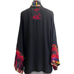 Catherine Bacon Kimono, Hand-Painted Collage, Fits S-L