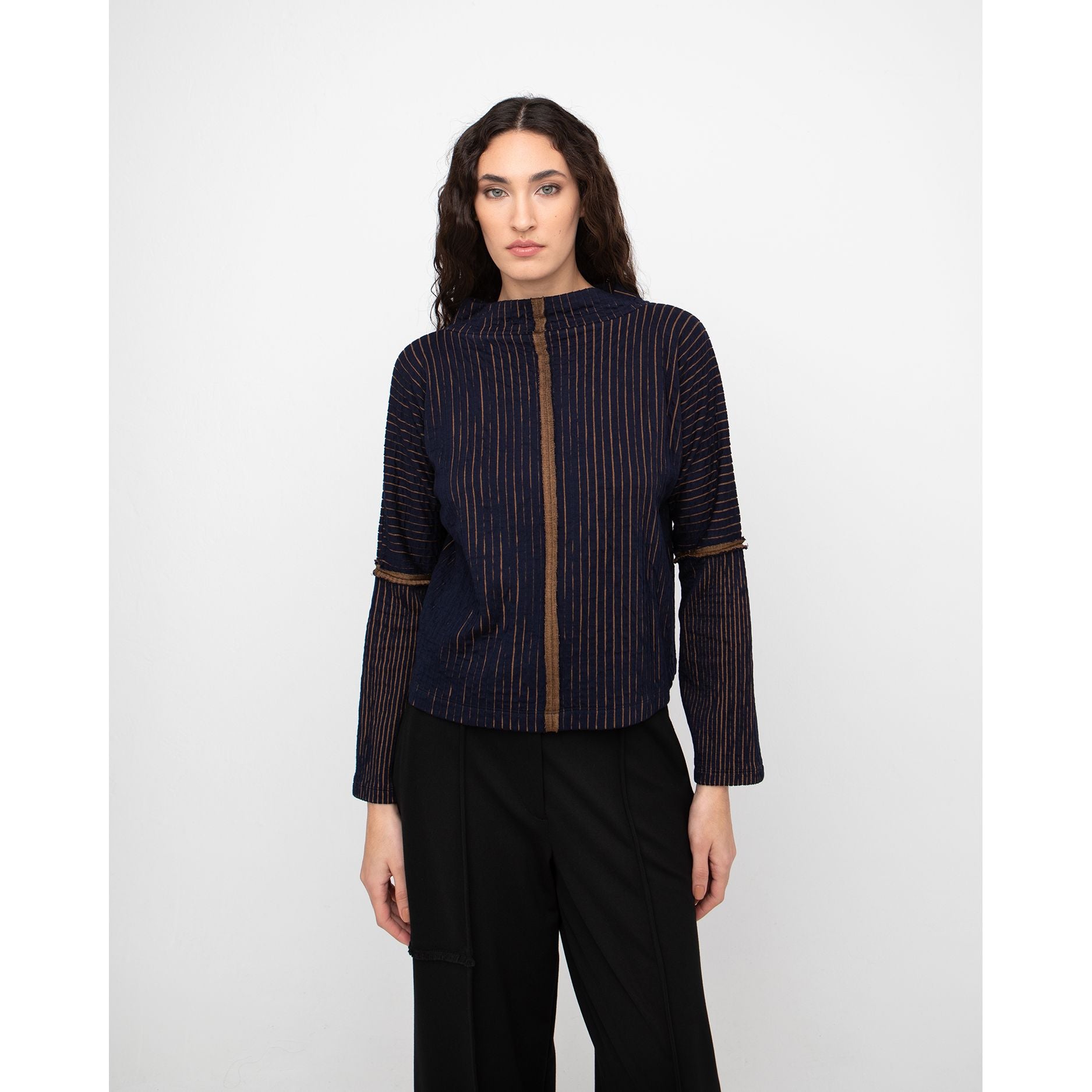 Ozai N Ku Pullover, Navy/Gold S, M & L