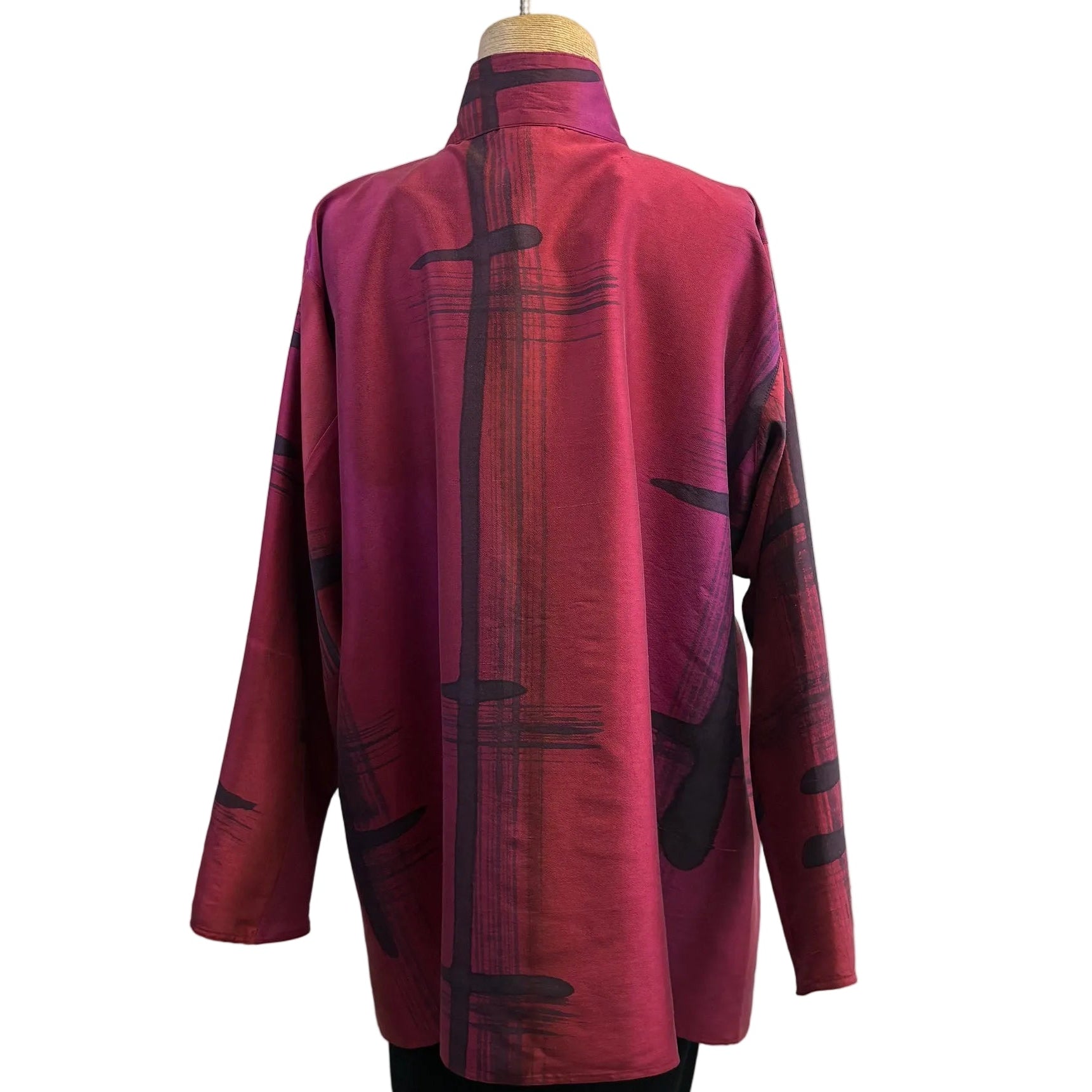 Kay Chapman Shirt, Issey, Wine/Black, S/M