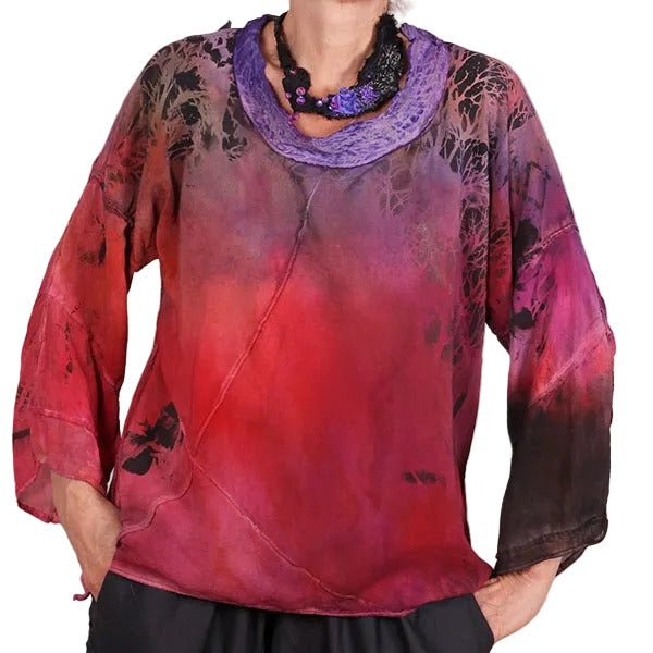 Tatiana Palnitska Blouse, Most Vivid Sunset S/M