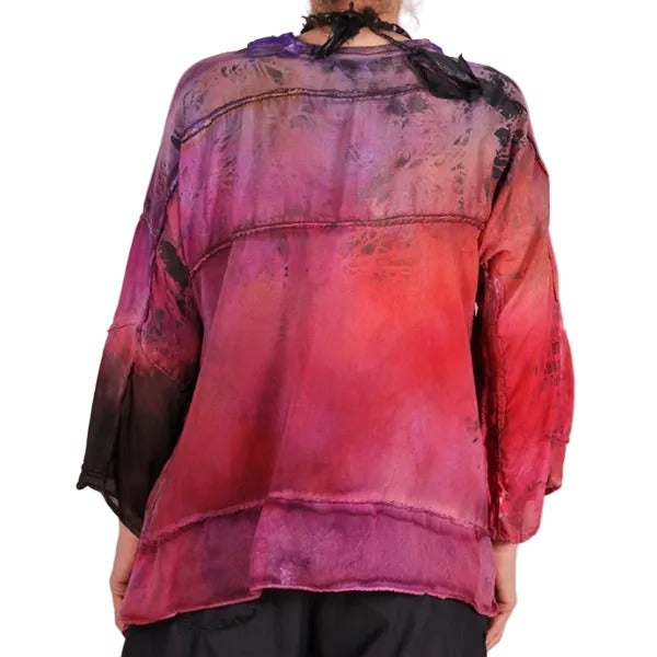 Tatiana Palnitska Blouse, Most Vivid Sunset S/M