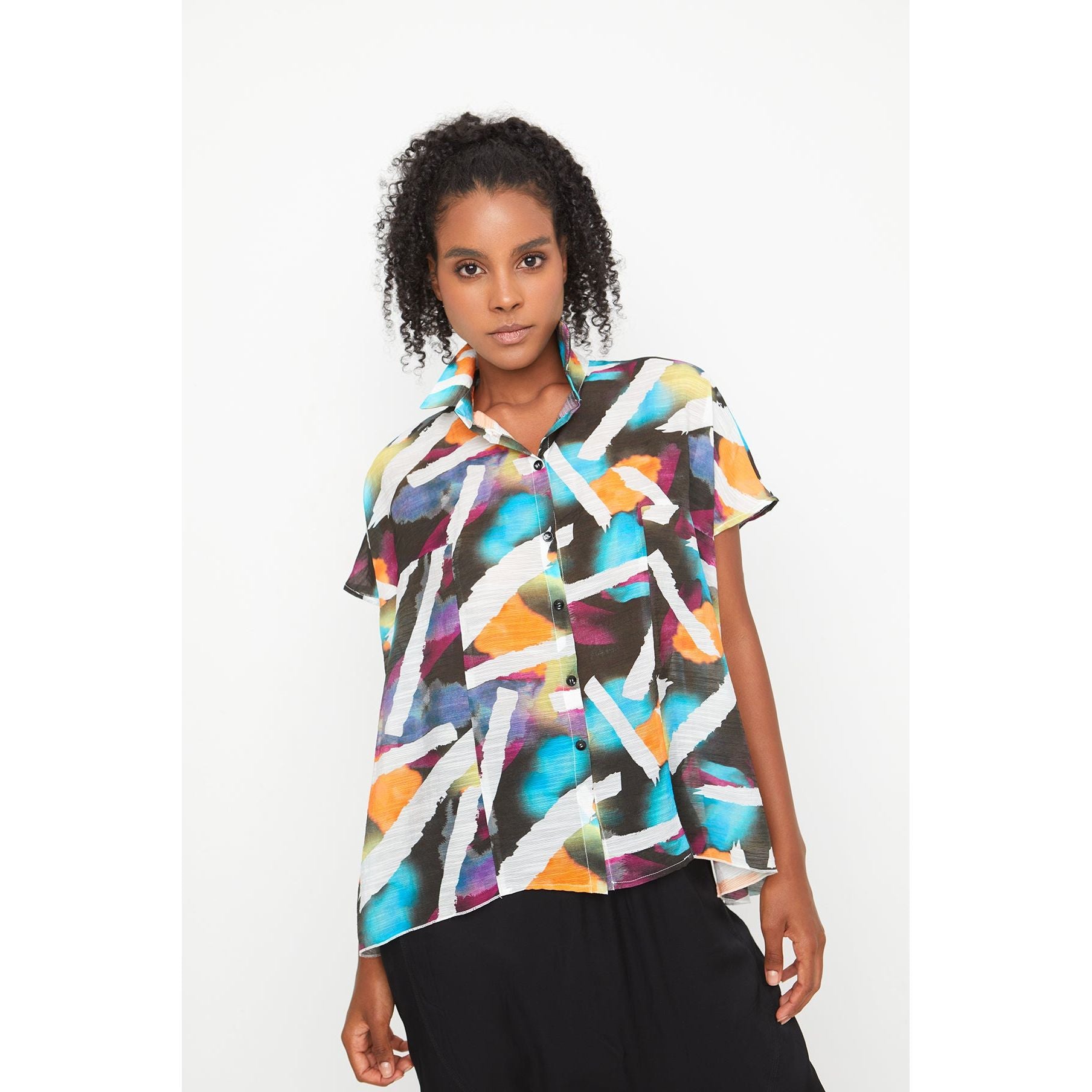 Ozai N Ku Shirt, Fireworks, Multi-Color S/M & M/L