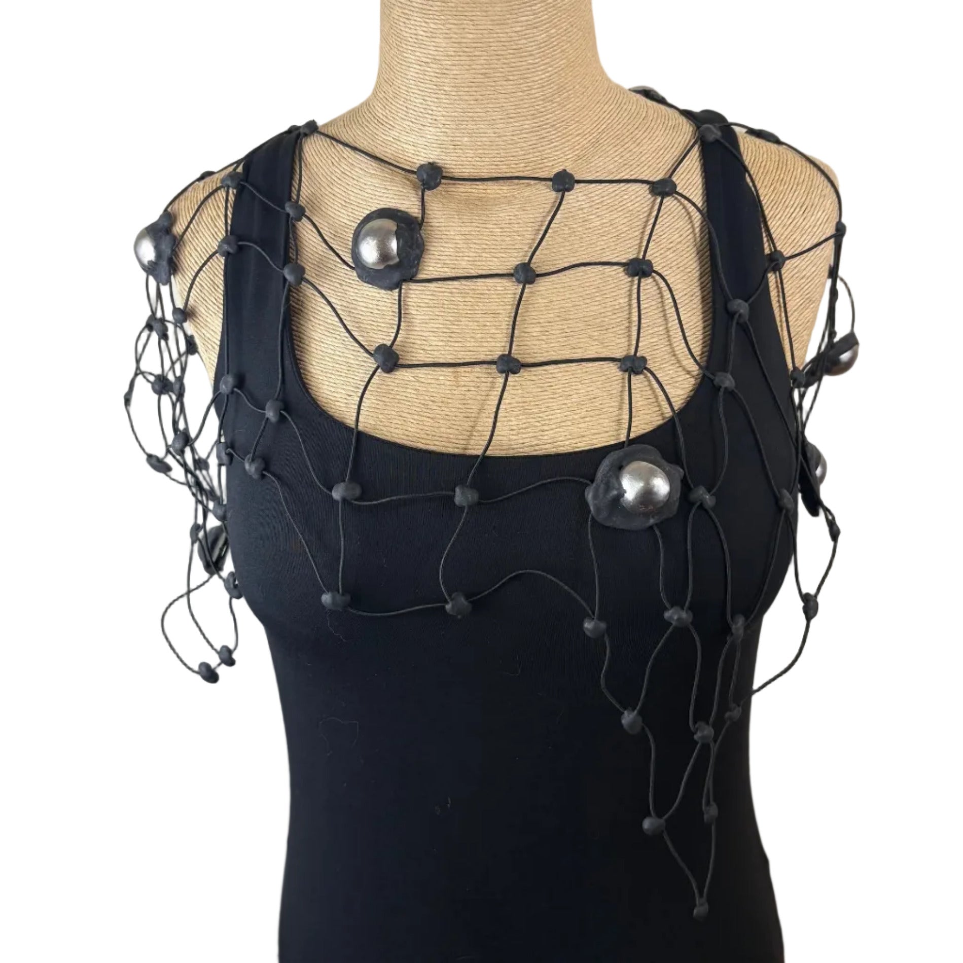 Annemieke Broenink Capelet Necklace, Gold/Silver Pearls