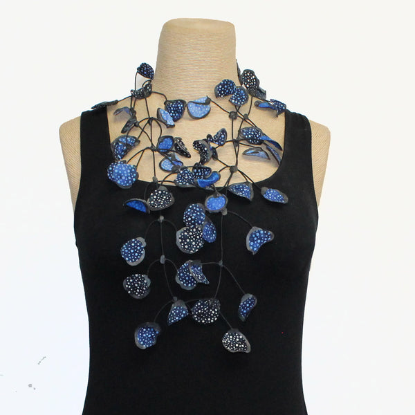 Annemieke Broenink Necklace, Batik, Cobalt