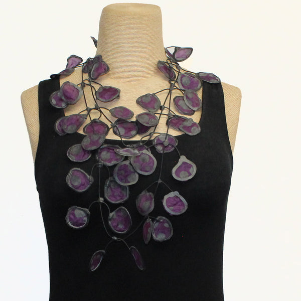 Annemieke Broenink Necklace, Transparent Polka Dot, Purple
