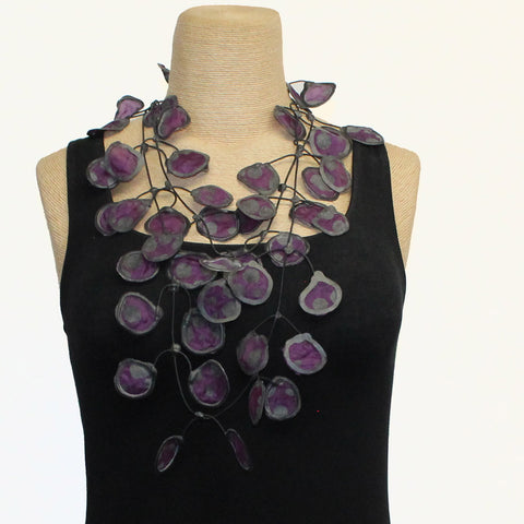 Annemieke Broenink Necklace, Transparent Polka Dot, Purple