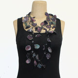 Annemieke Broenink Necklace, Batik, Eggplant