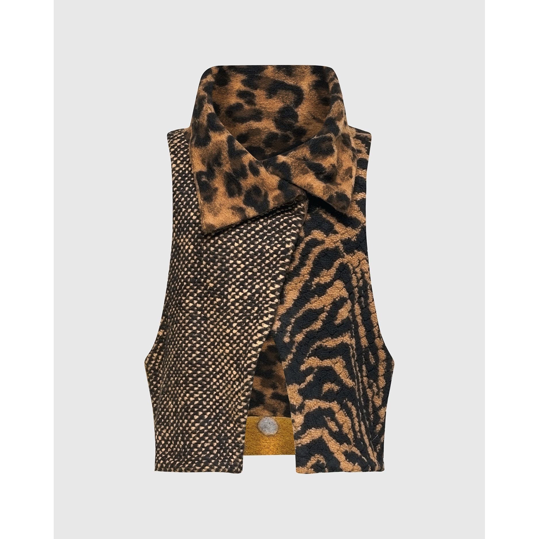 Alembika Vest, Lula Cropped, Mix, Reversible, Black/Gold S