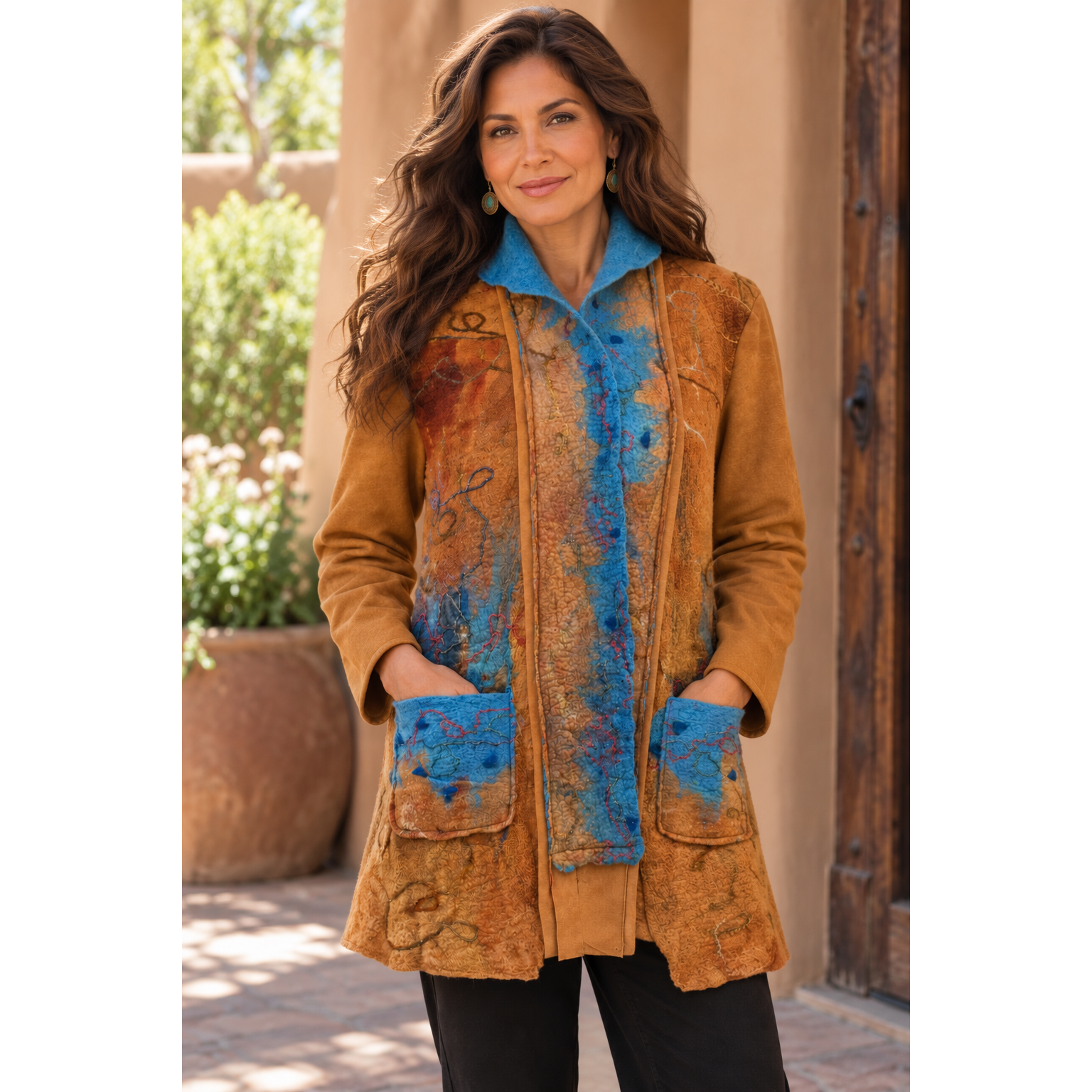 Lyndy Runyon Jacket/Coat, Western, Gold, S
