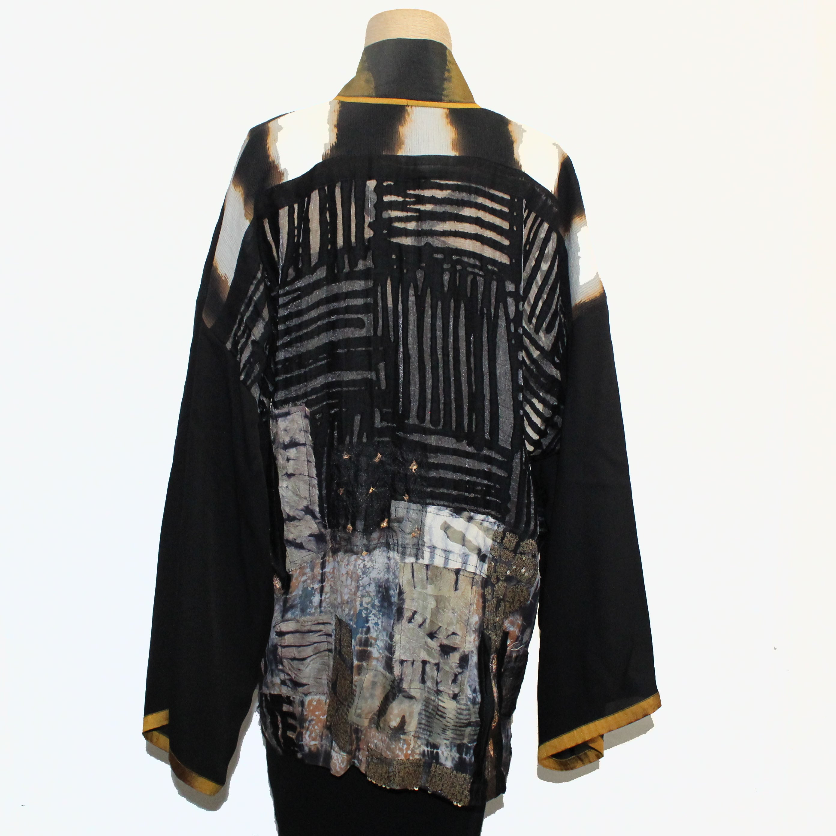 Catherine Bacon Kimono, Mosaic, Bronze With Piping, OS