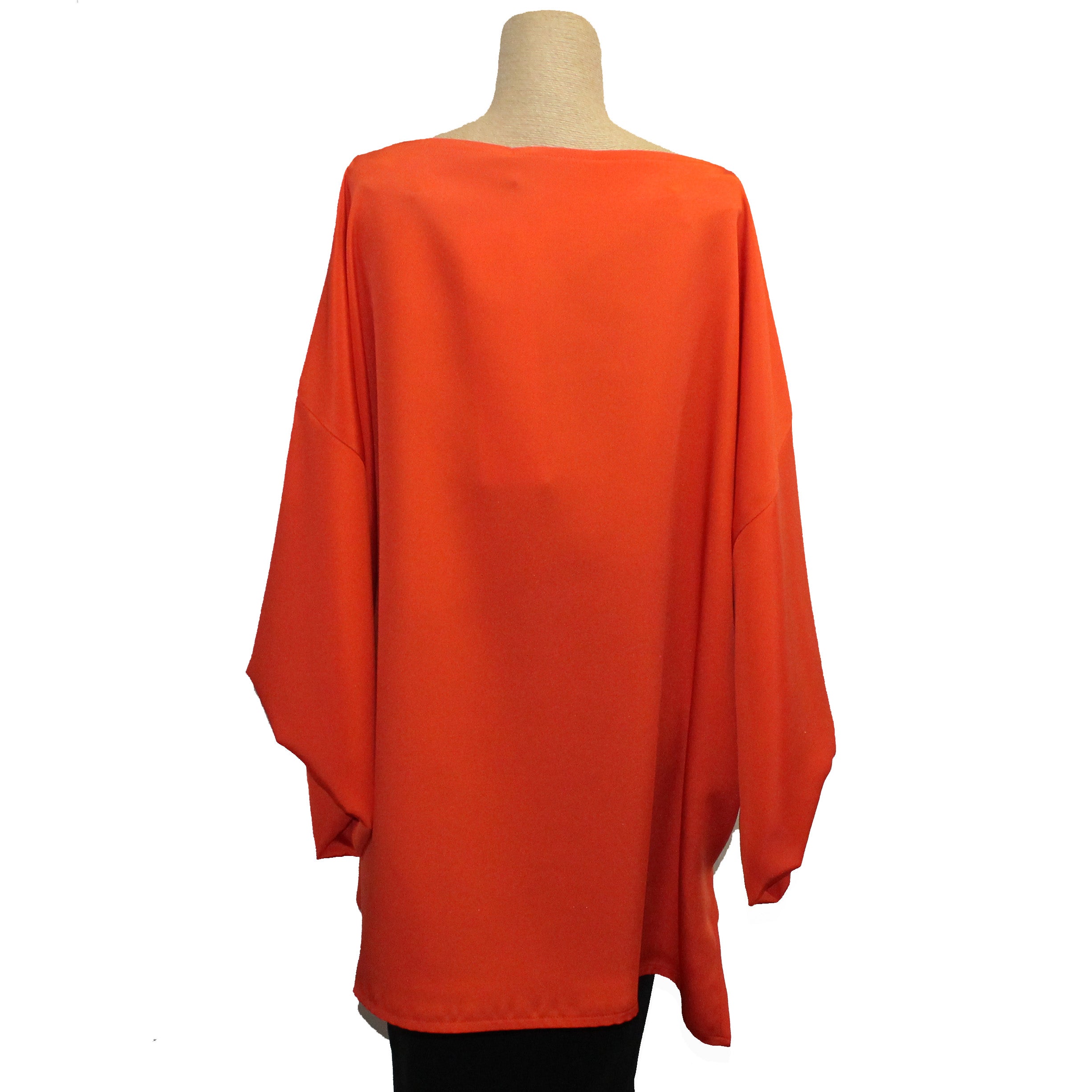 Constance West Kimono, Shell Box & Cranes, Tangerine, OS