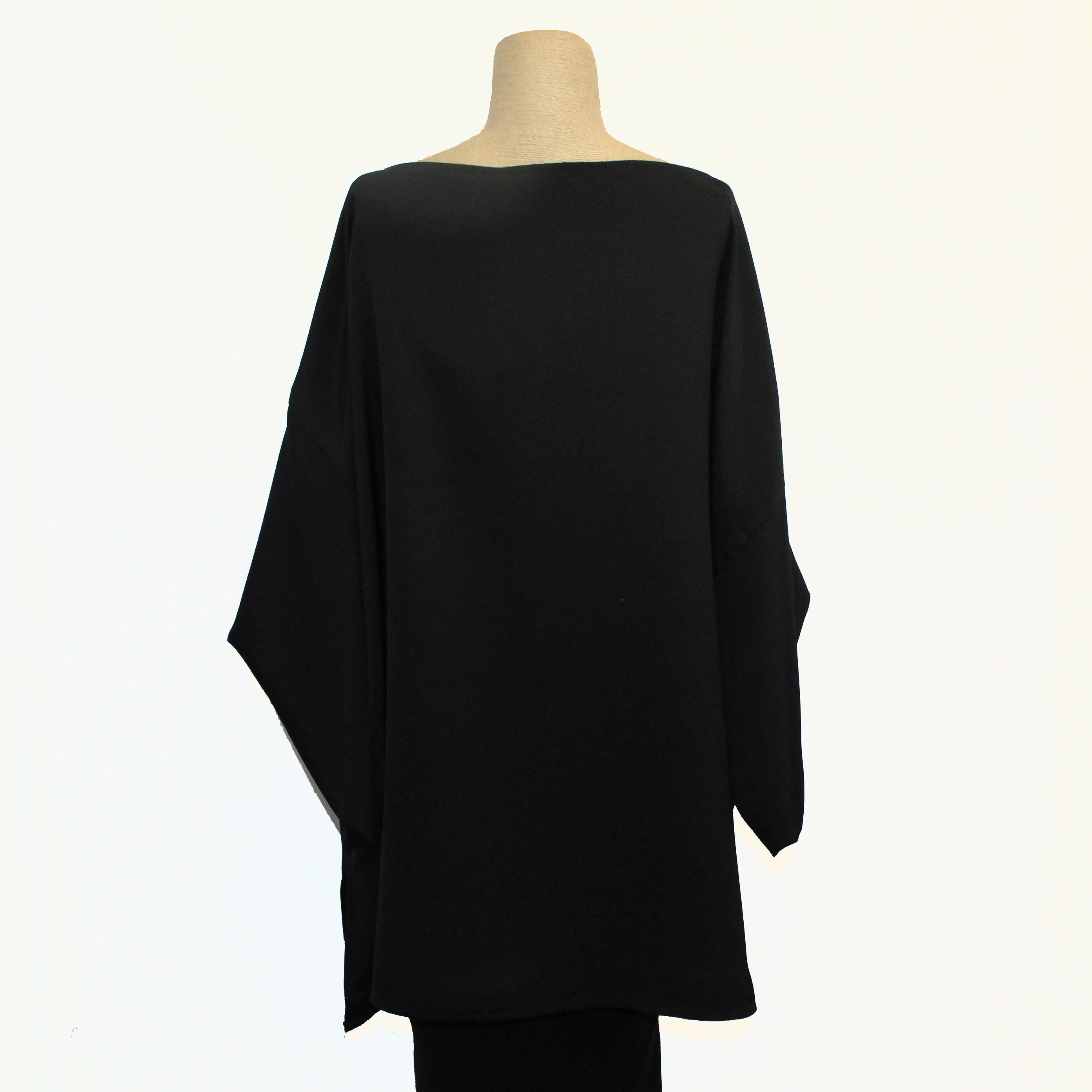 Constance West Kimono, Geisha Fan, Black/White, OS