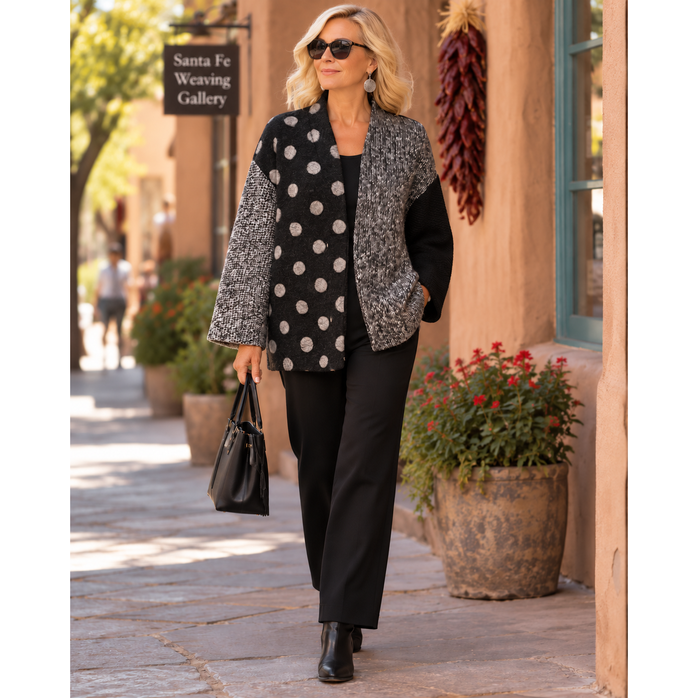Alembika Jacket, Dottie, Black/Grey S/M & L